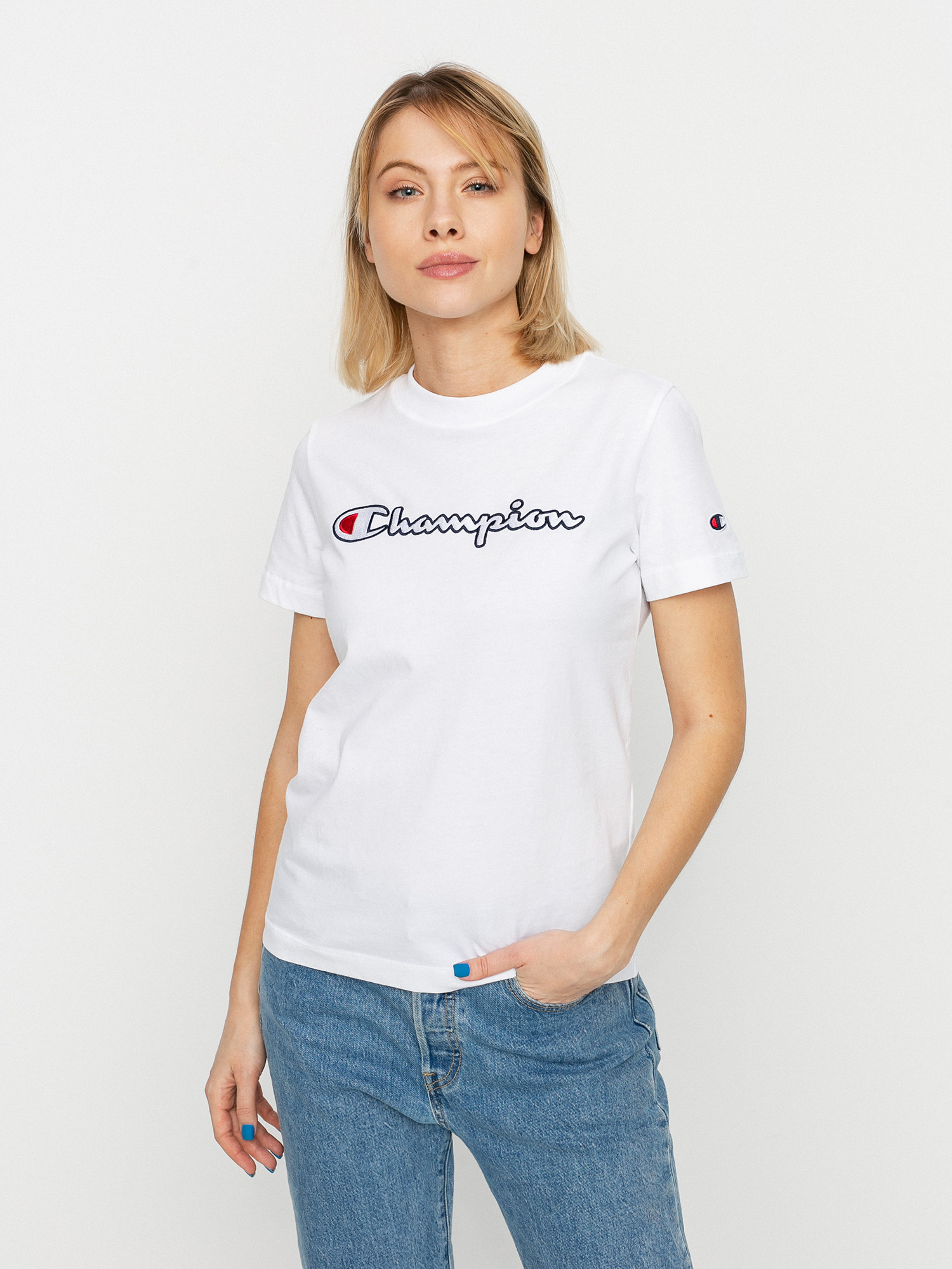 Champion Crewneck 113194 T-shirt Wmn (wht)