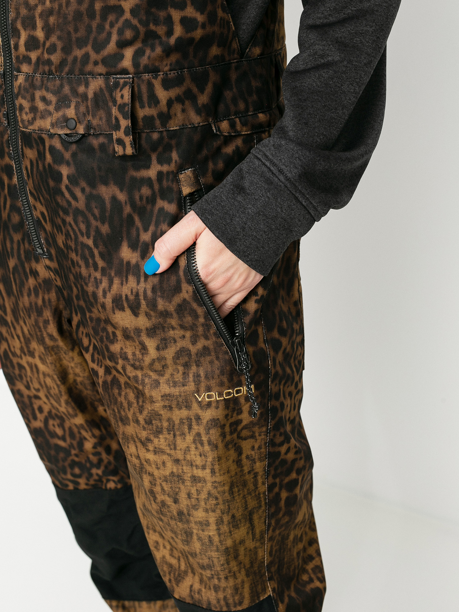 Womens Volcom Swift Bib Overall Snowboard pants (leopard)