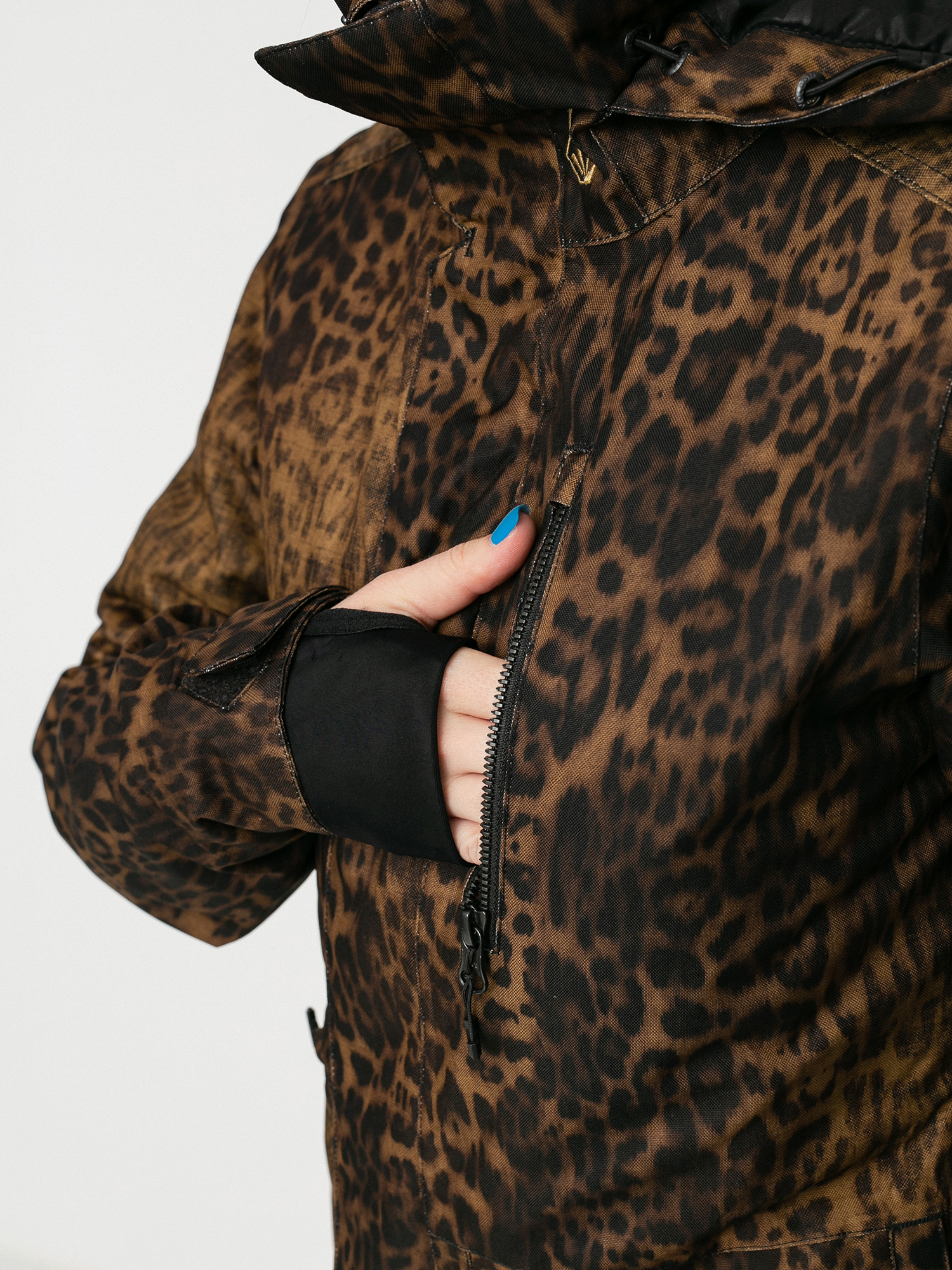 Womens Volcom Shelter 3D Stretch Snowboard jacket (leopard)