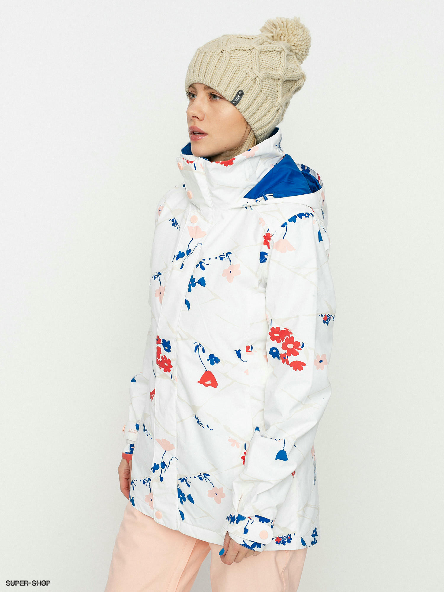 Burton Jet Set Snowboard jacket Wmn white stout white landscape floral