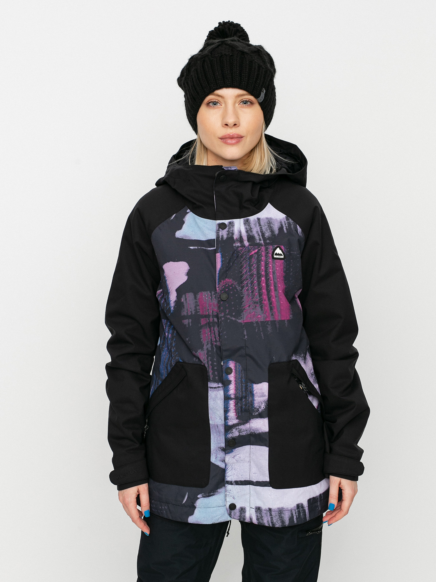 Womens Burton Eastfall Snowboard jacket (true black/desert dream)