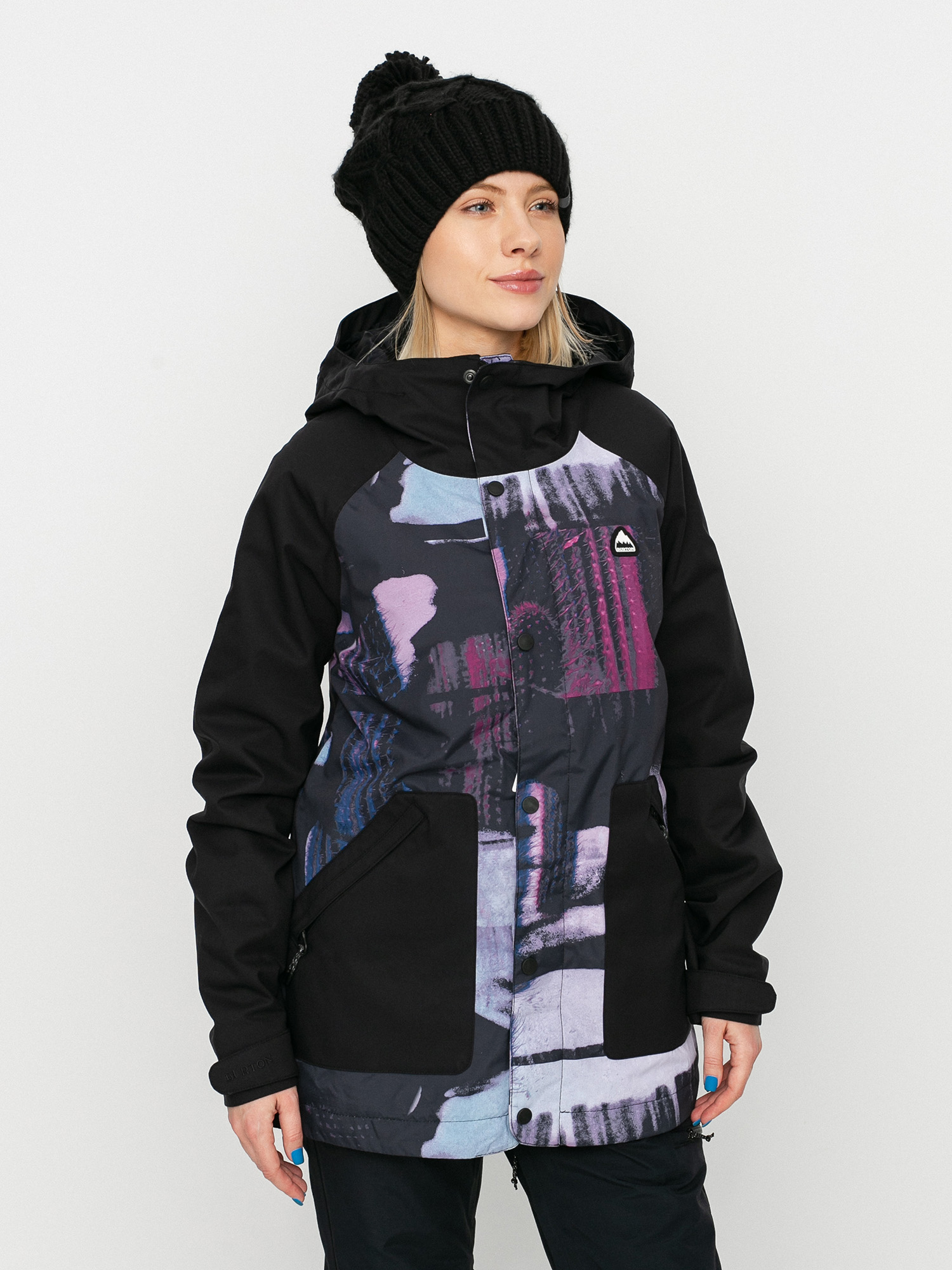 Womens Burton Eastfall Snowboard jacket (true black/desert dream)