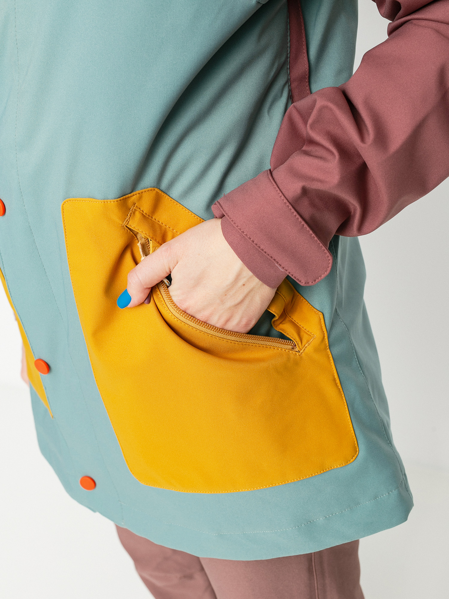 Womens Burton Eastfall Snowboard jacket (rose brown/trellis/harvest gold)