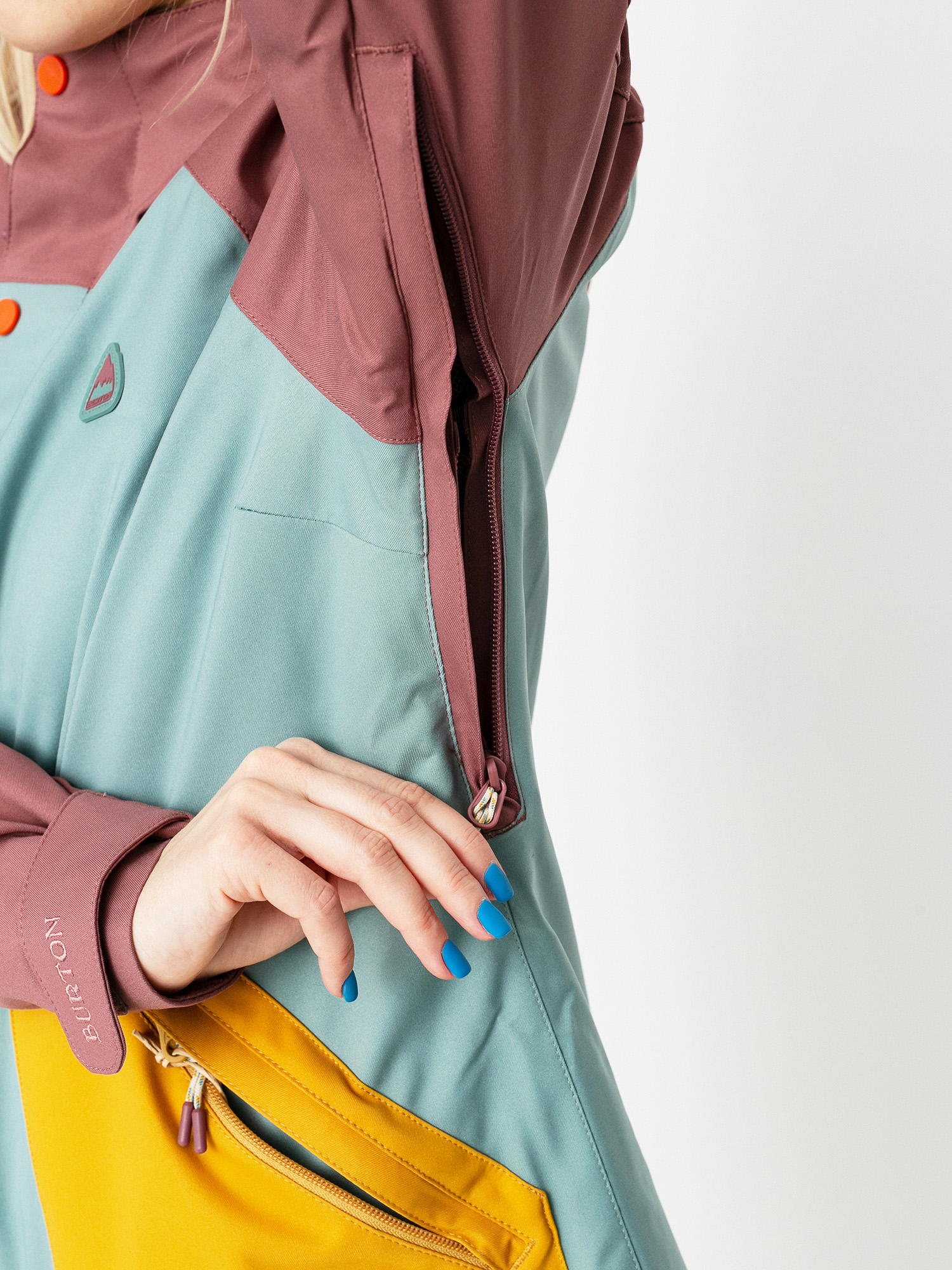 Womens Burton Eastfall Snowboard jacket (rose brown/trellis/harvest gold)