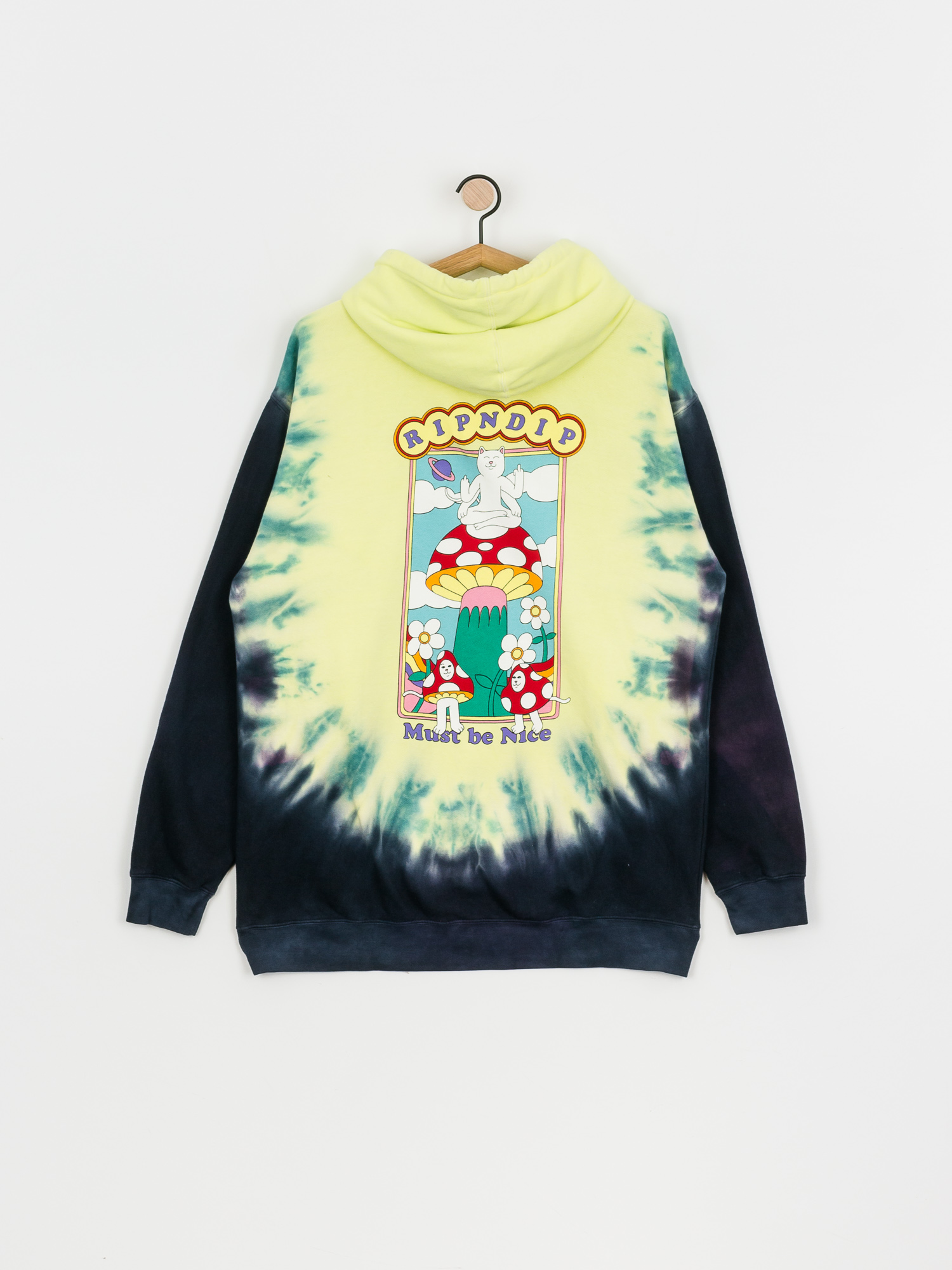 RipNDip Utopia HD Hoodie navy teal u dye