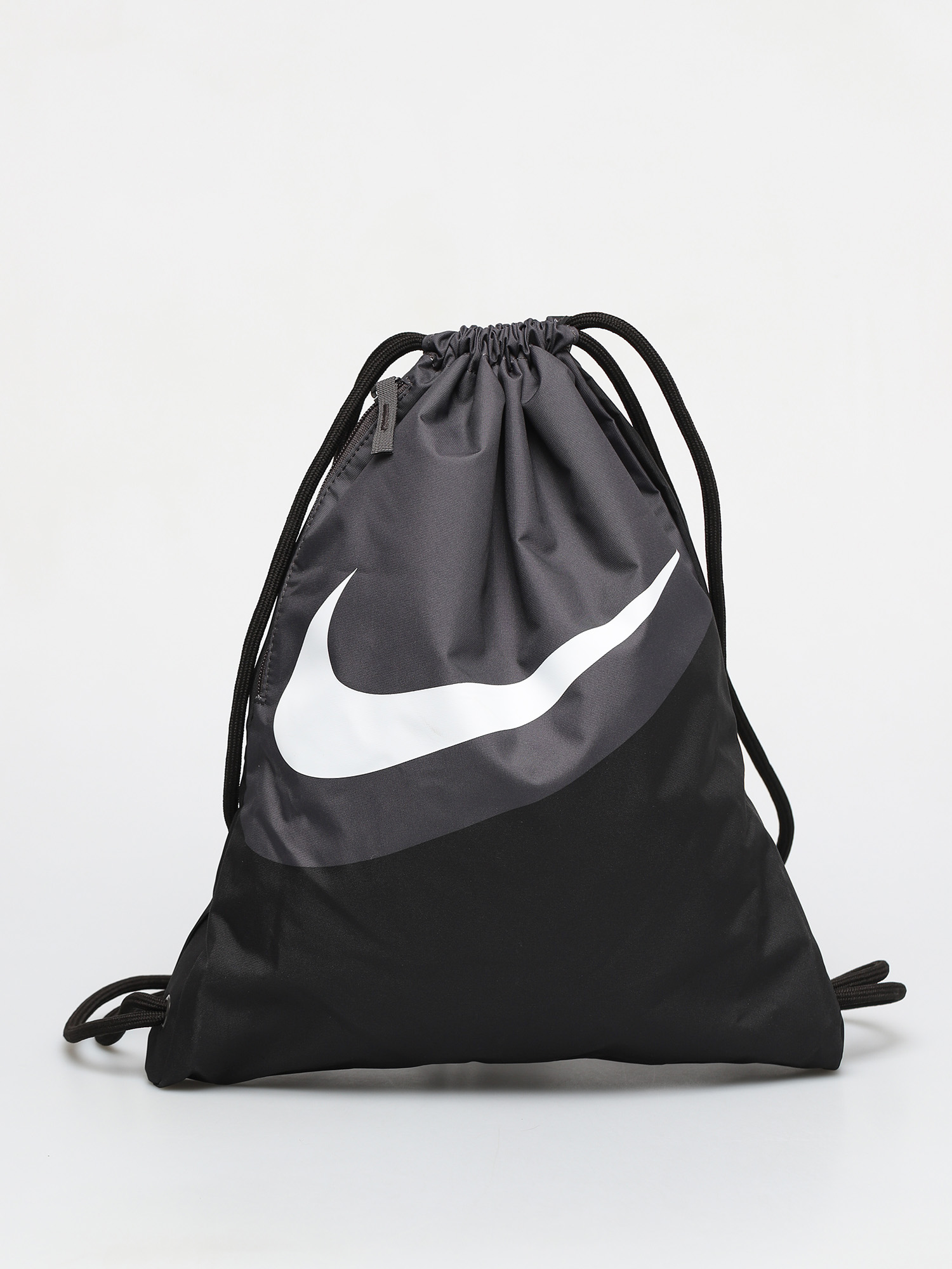 grey and white nike backpack
