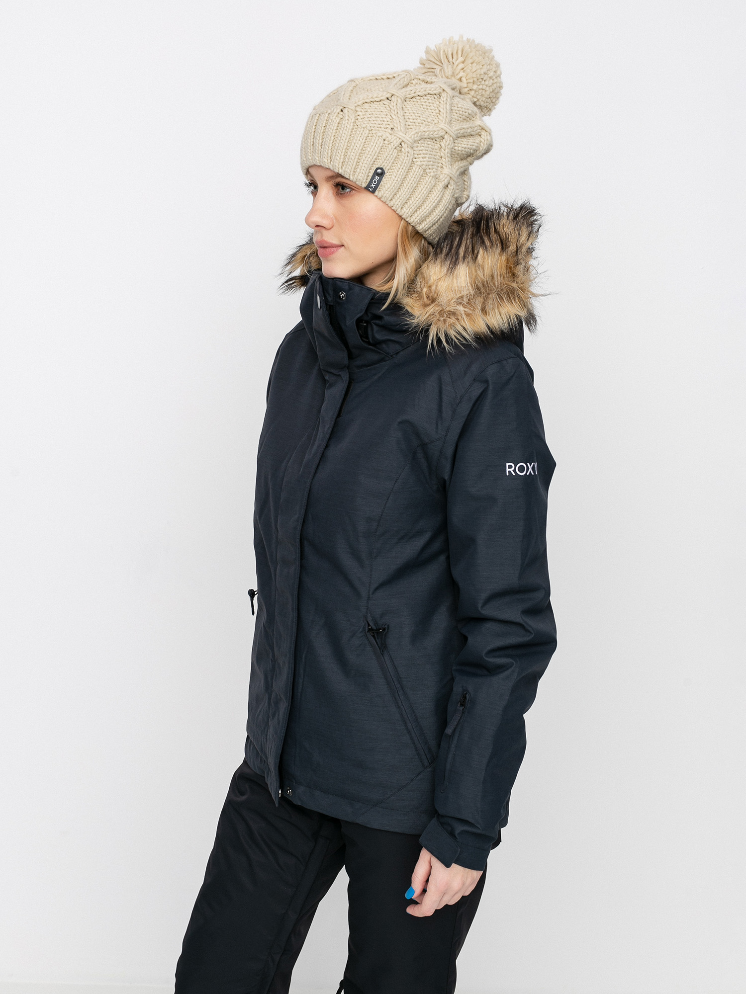 Womens Roxy Jet Ski Solid Snowboard jacket (true black)