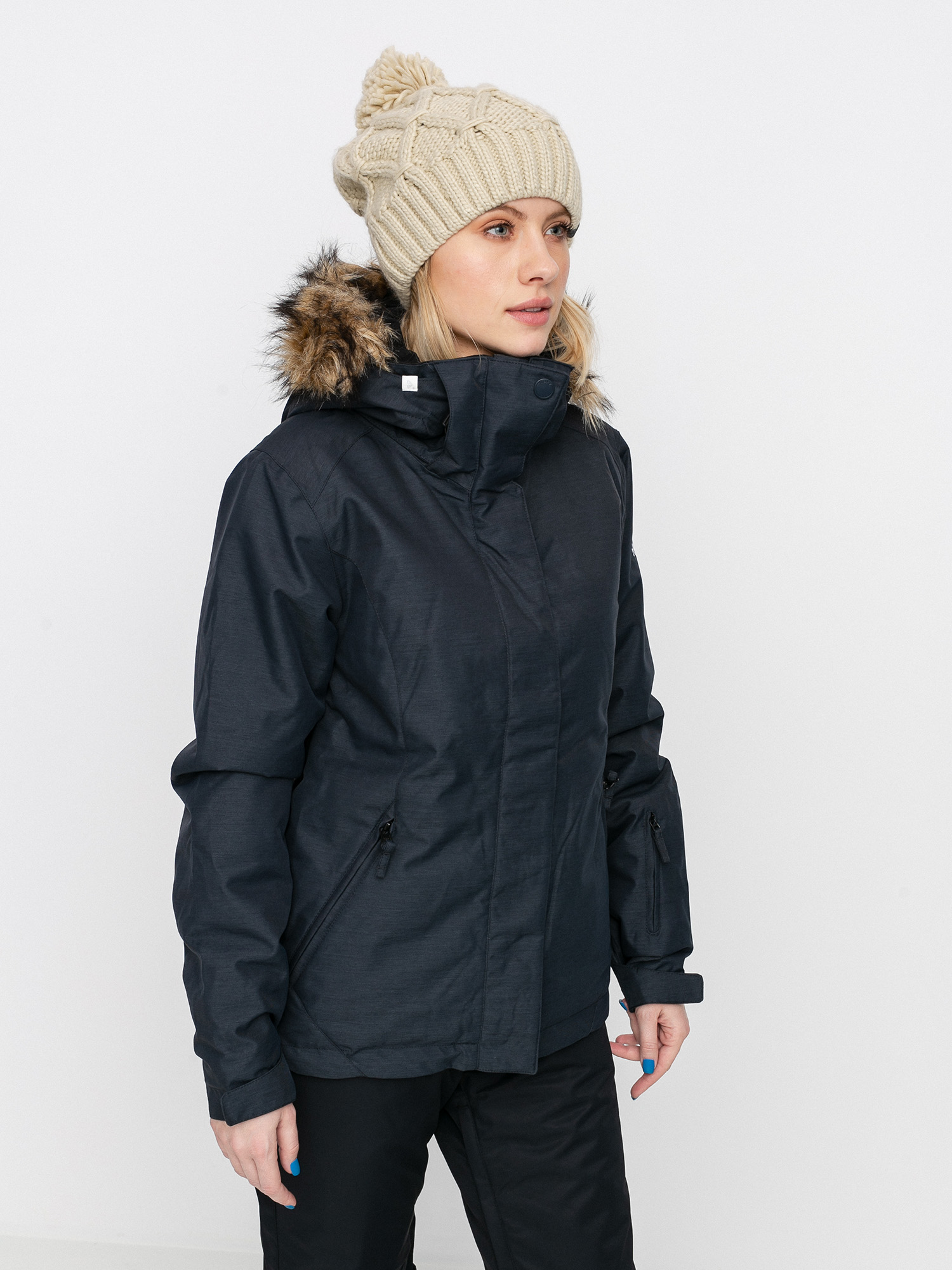 Womens Roxy Jet Ski Solid Snowboard jacket (true black)