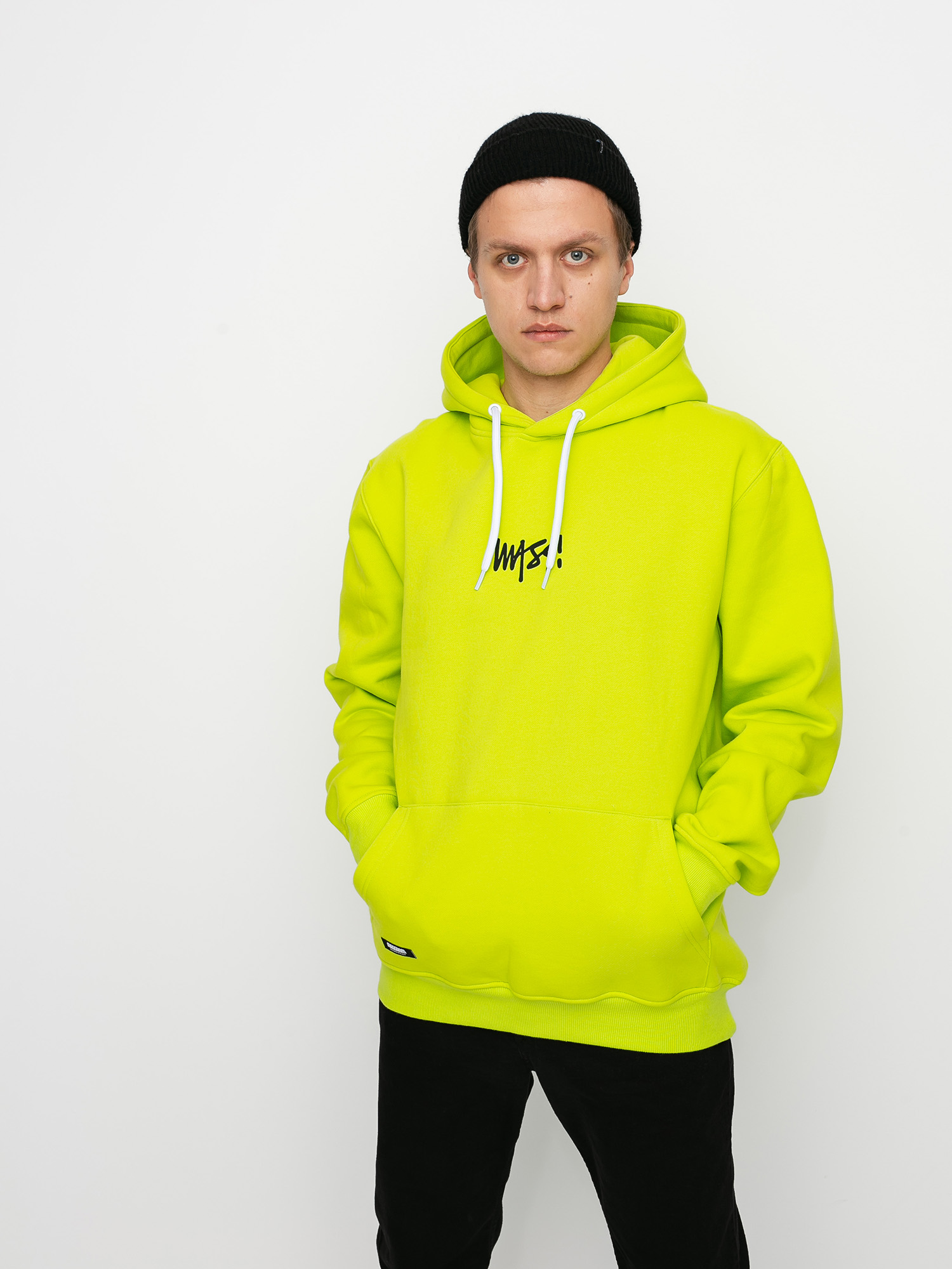 MassDnm Signature Small Logo HD Hoodie (toxic yellow)