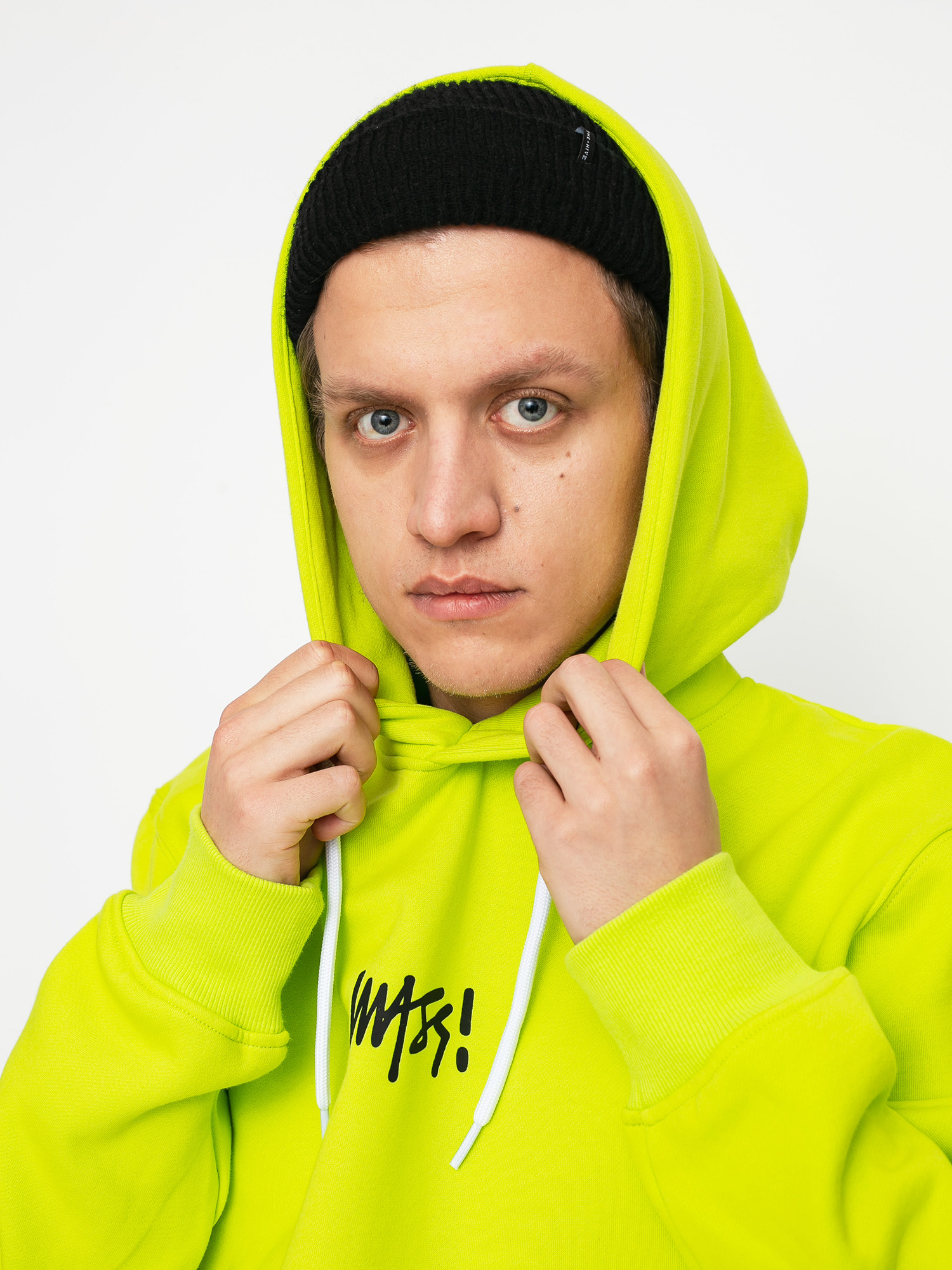 MassDnm Signature Small Logo HD Hoodie (toxic yellow)