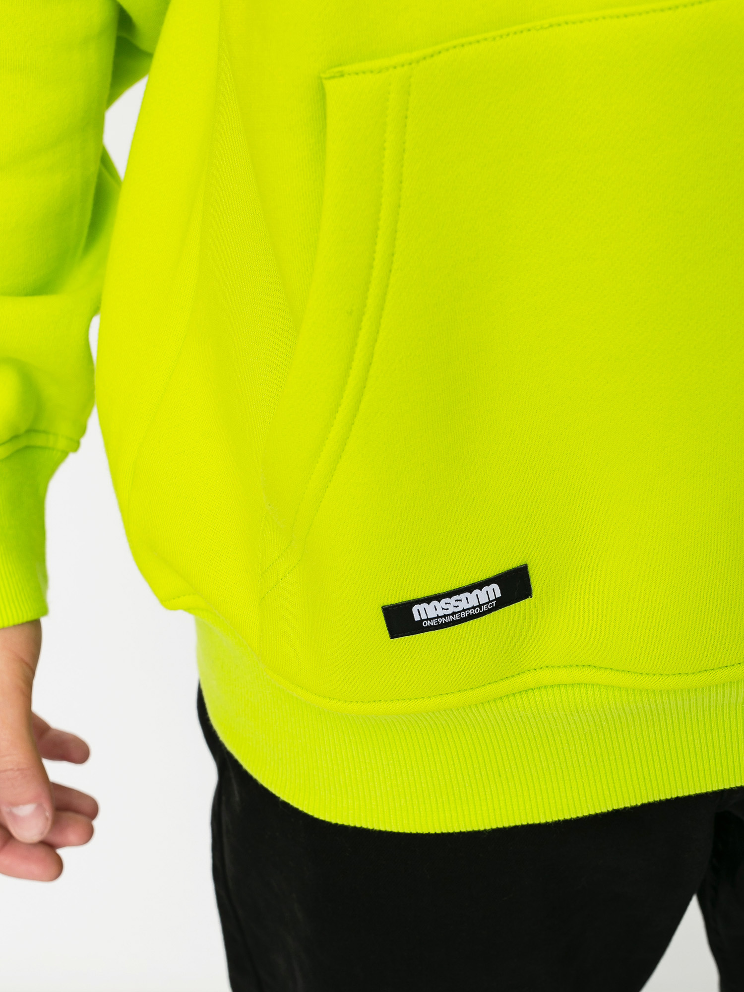 MassDnm Signature Small Logo HD Hoodie (toxic yellow)