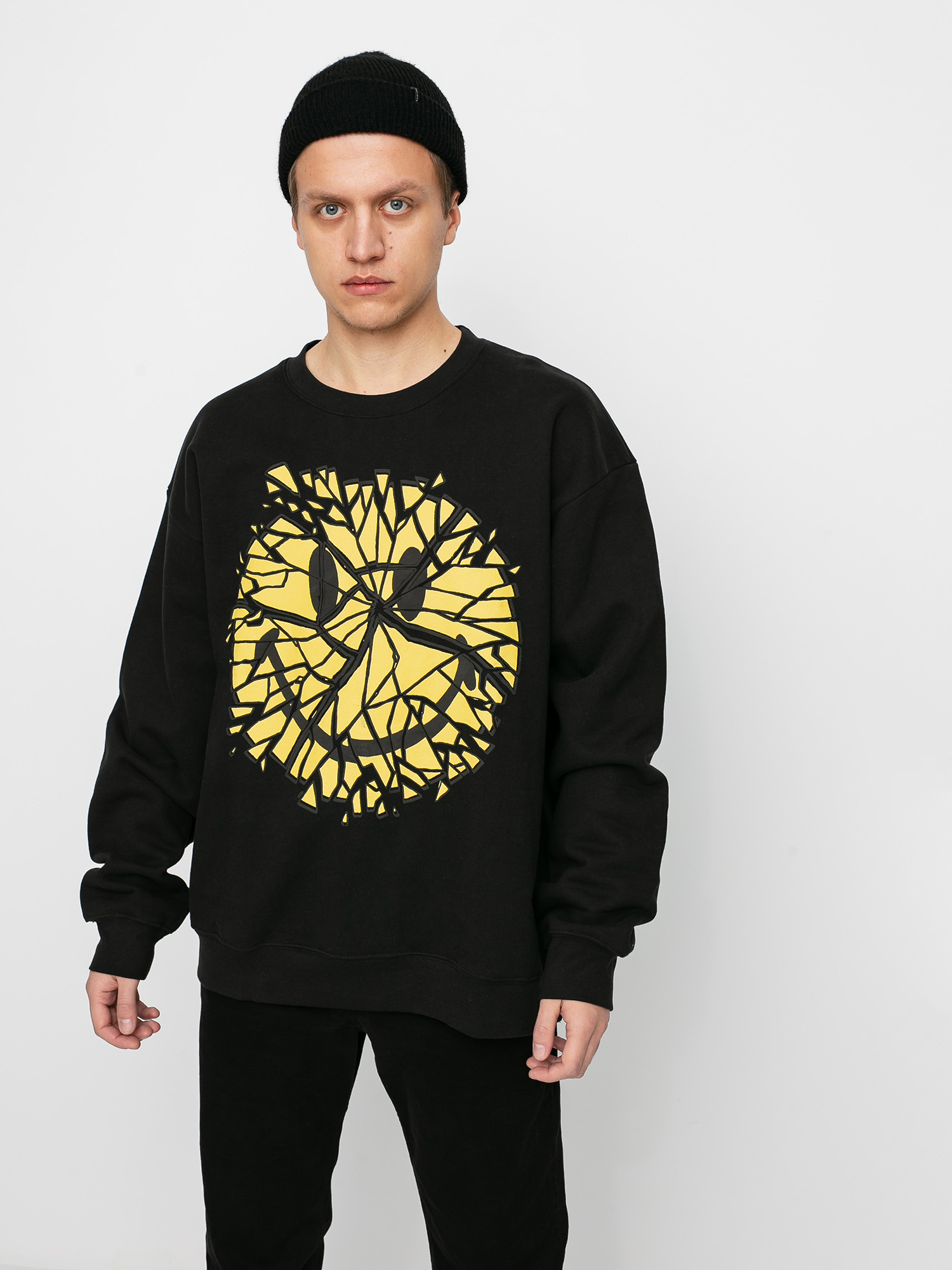 Chinatown Market Smiley Glass Sweatshirt black black