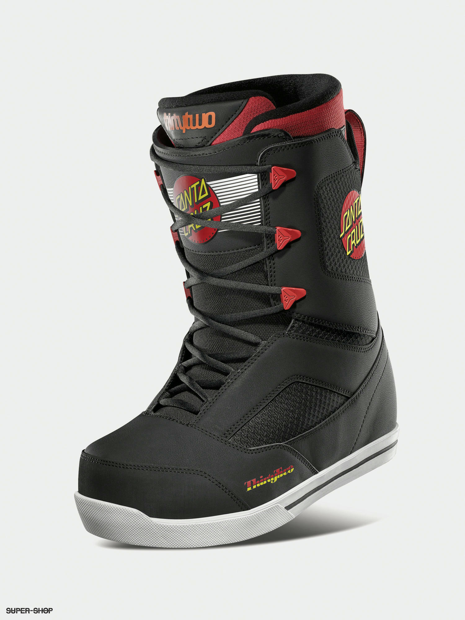 ThirtyTwo Zephyr Santa Cruz Snowboard boots black red