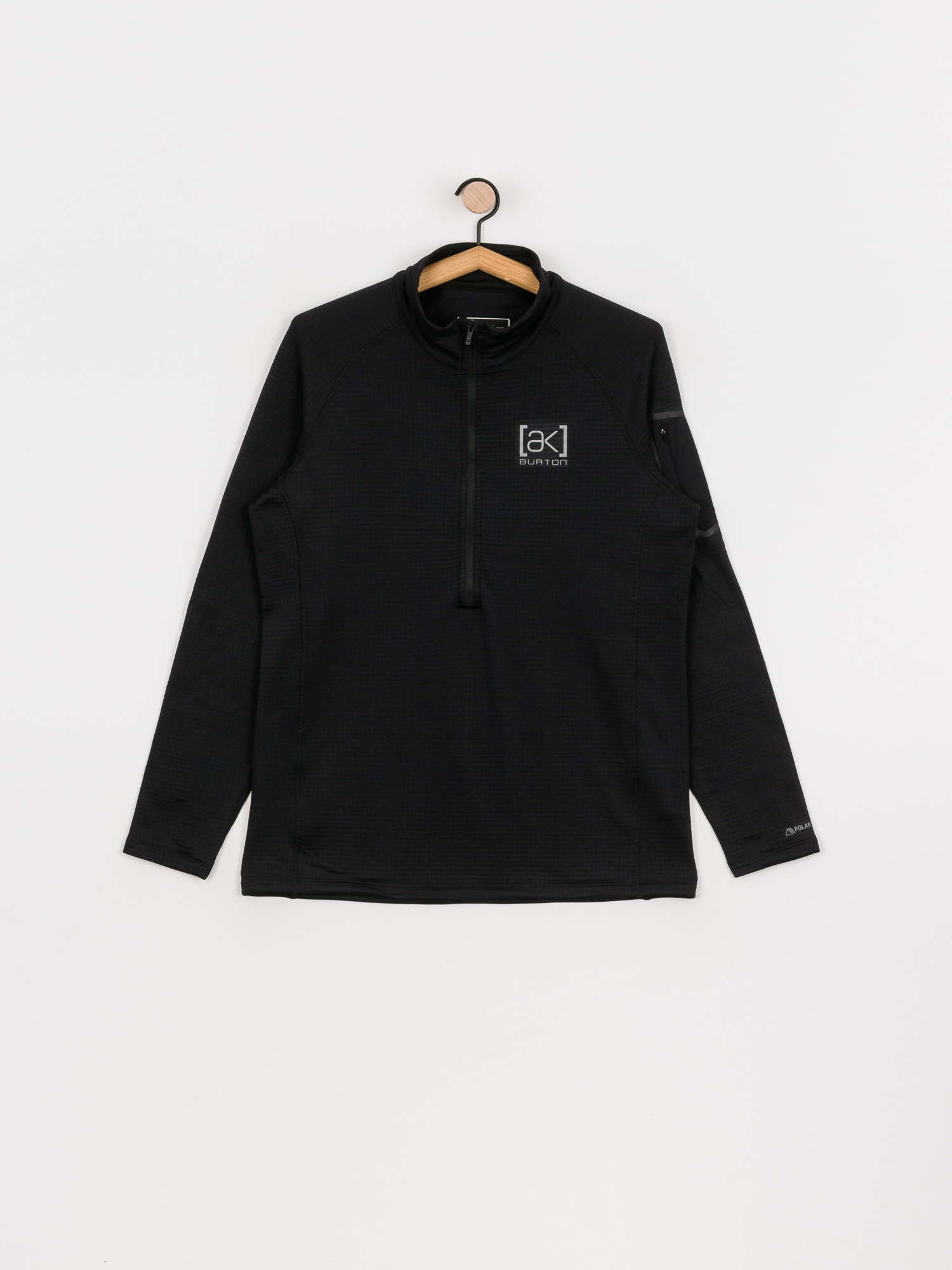 Burton Ak Helium Grid Fleece Half Zip Fleecejacke - Schwarz (true