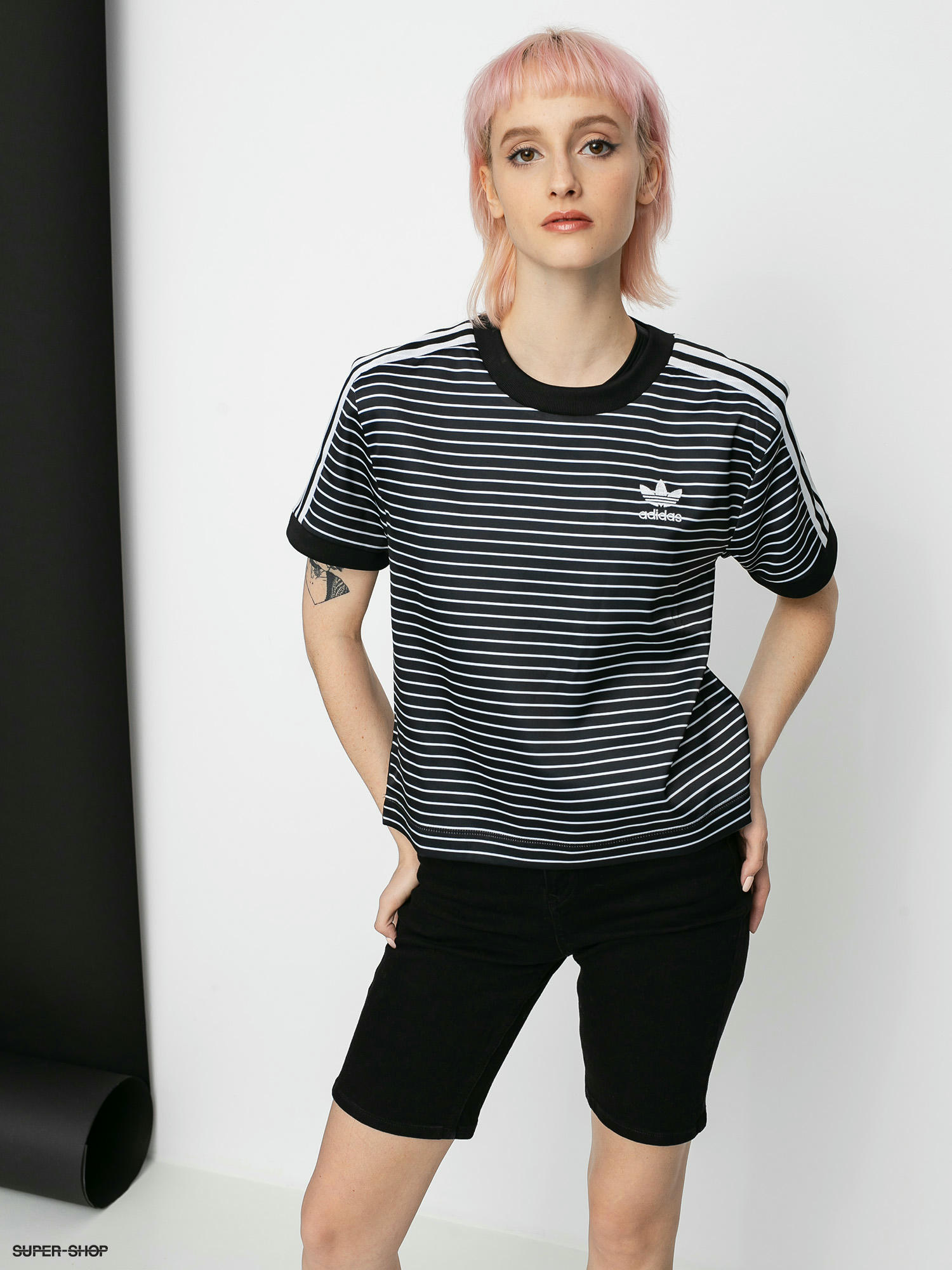 pinion Tilbagebetale kobber adidas Originals 3 Stripes T-shirt Wmn (black/white)