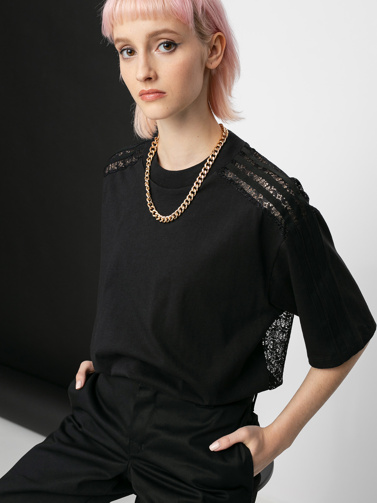 adidas Originals Lace Back T-shirt Wmn (black)