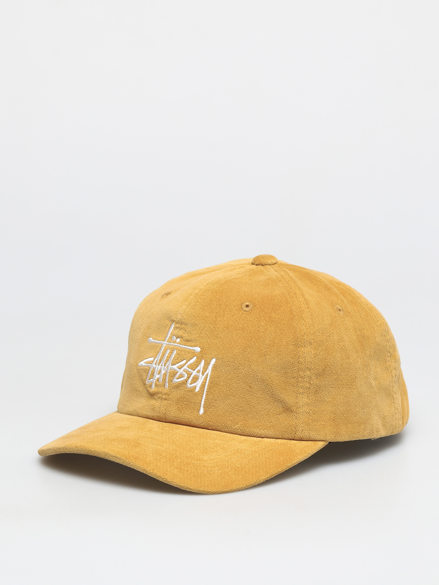 Stussy Big Logo Velveteen Low Pro ZD Cap (yellow)