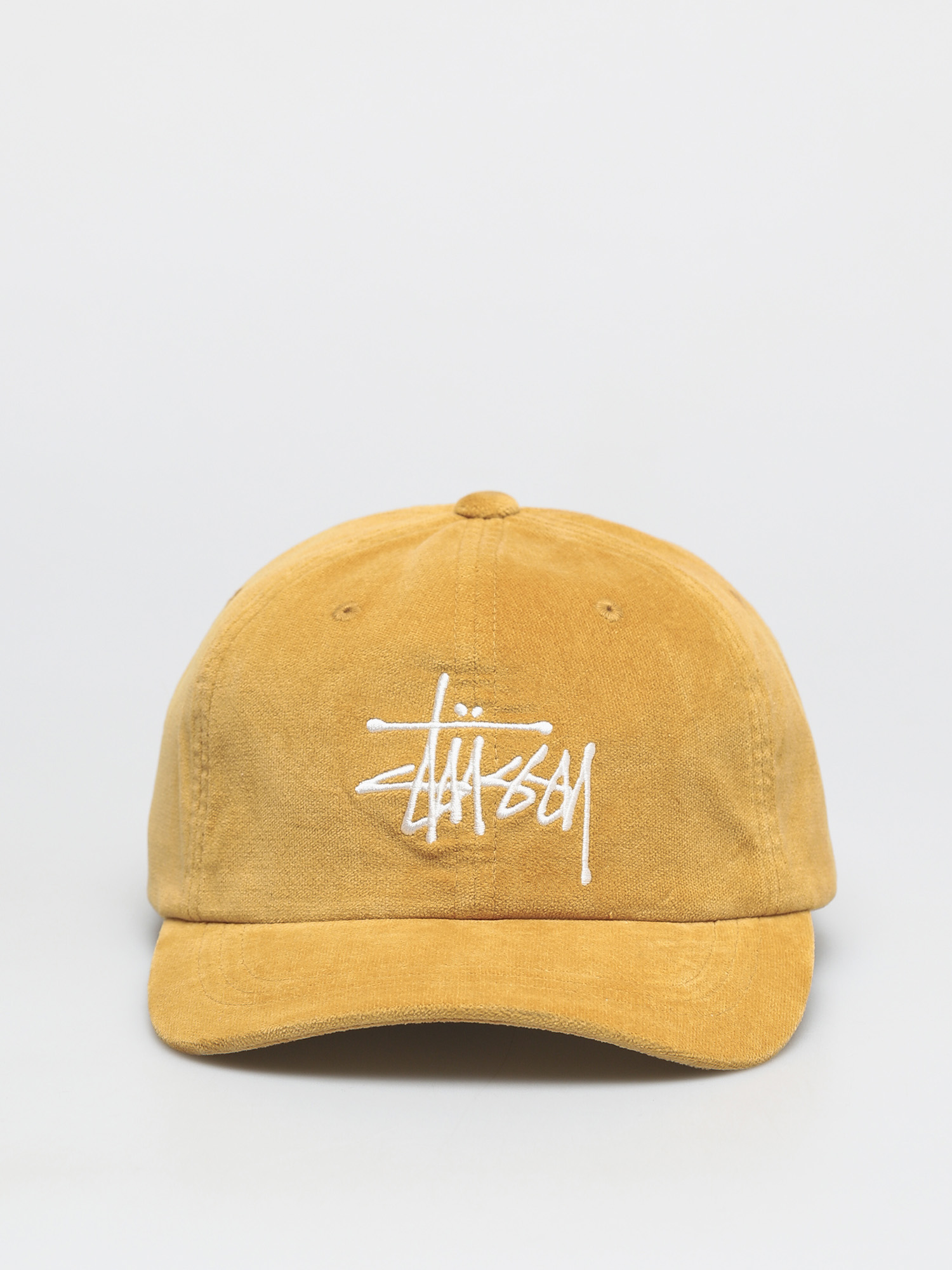 Stussy Big Logo Velveteen Low Pro ZD Cap (yellow)