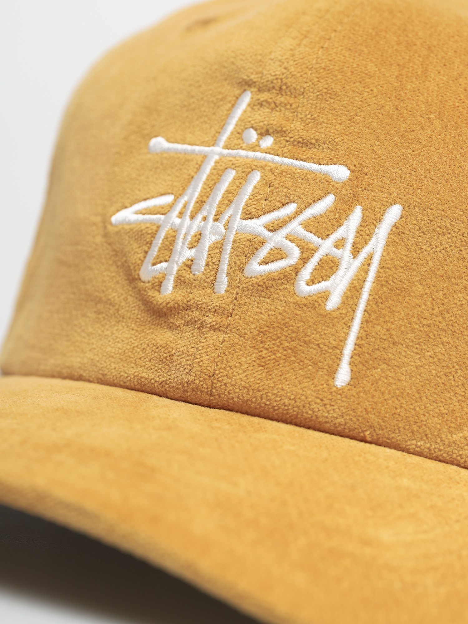 Stussy Big Logo Velveteen Low Pro ZD Cap (yellow)