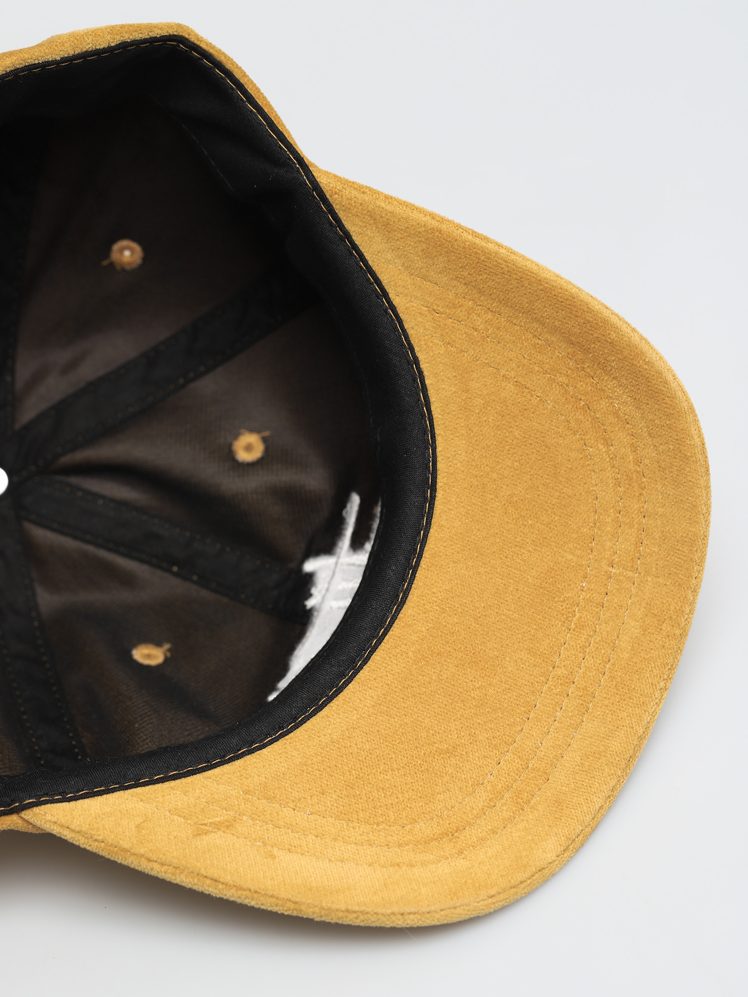 Stussy Big Logo Velveteen Low Pro ZD Cap (yellow)