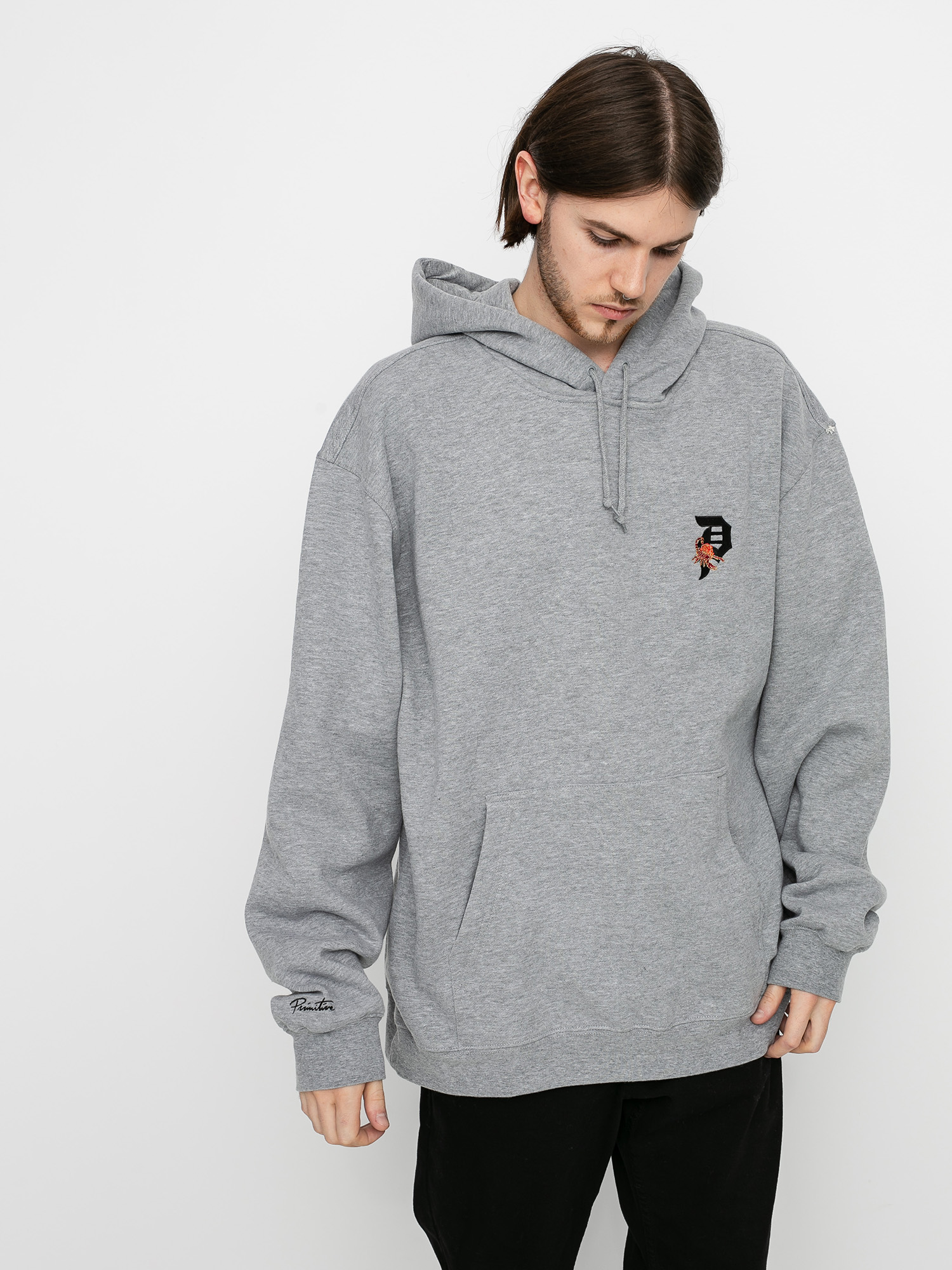 grey primitive hoodie