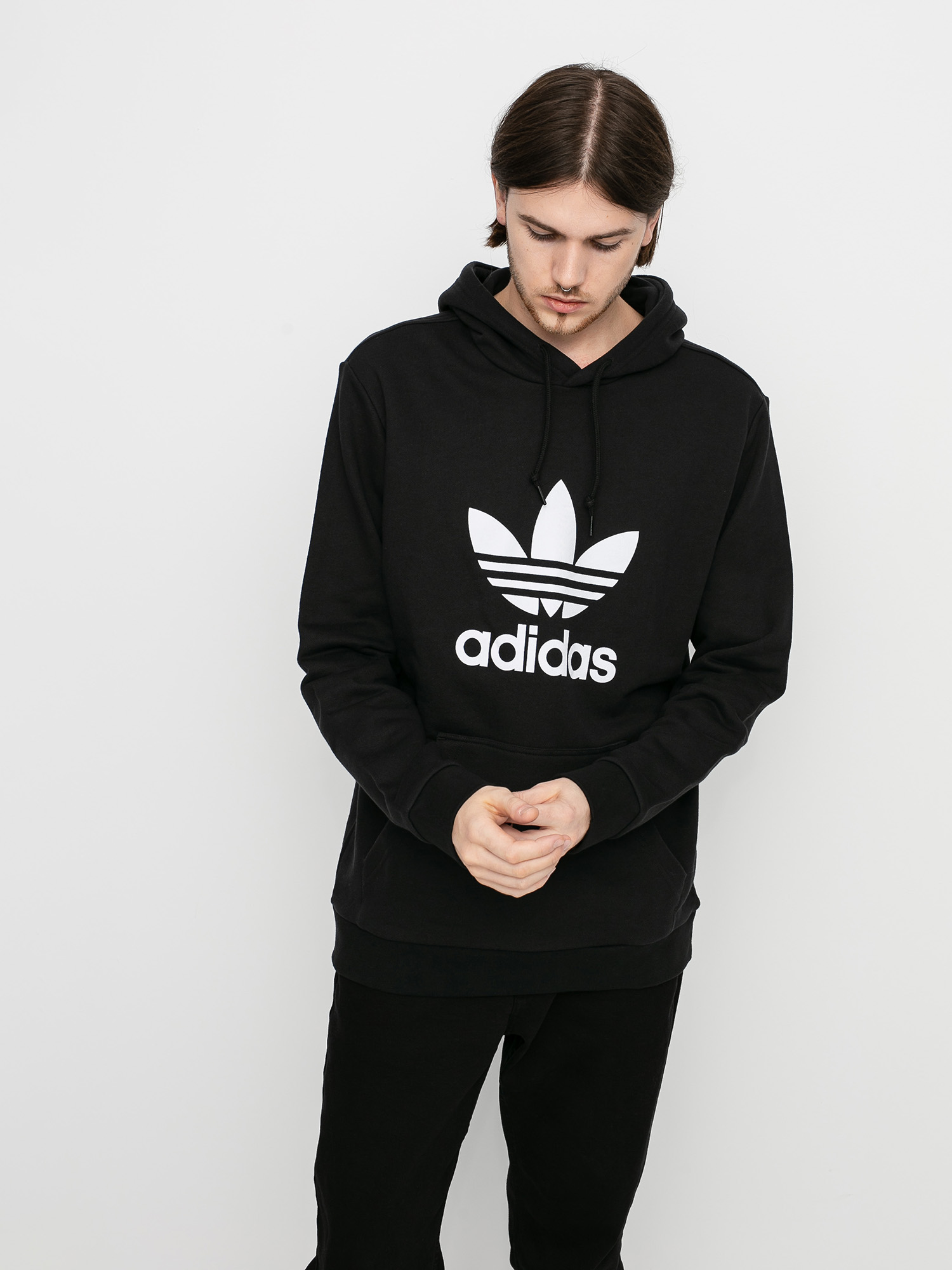 Adidas Originals Trefoil Hd Hoodie Mgreyh White