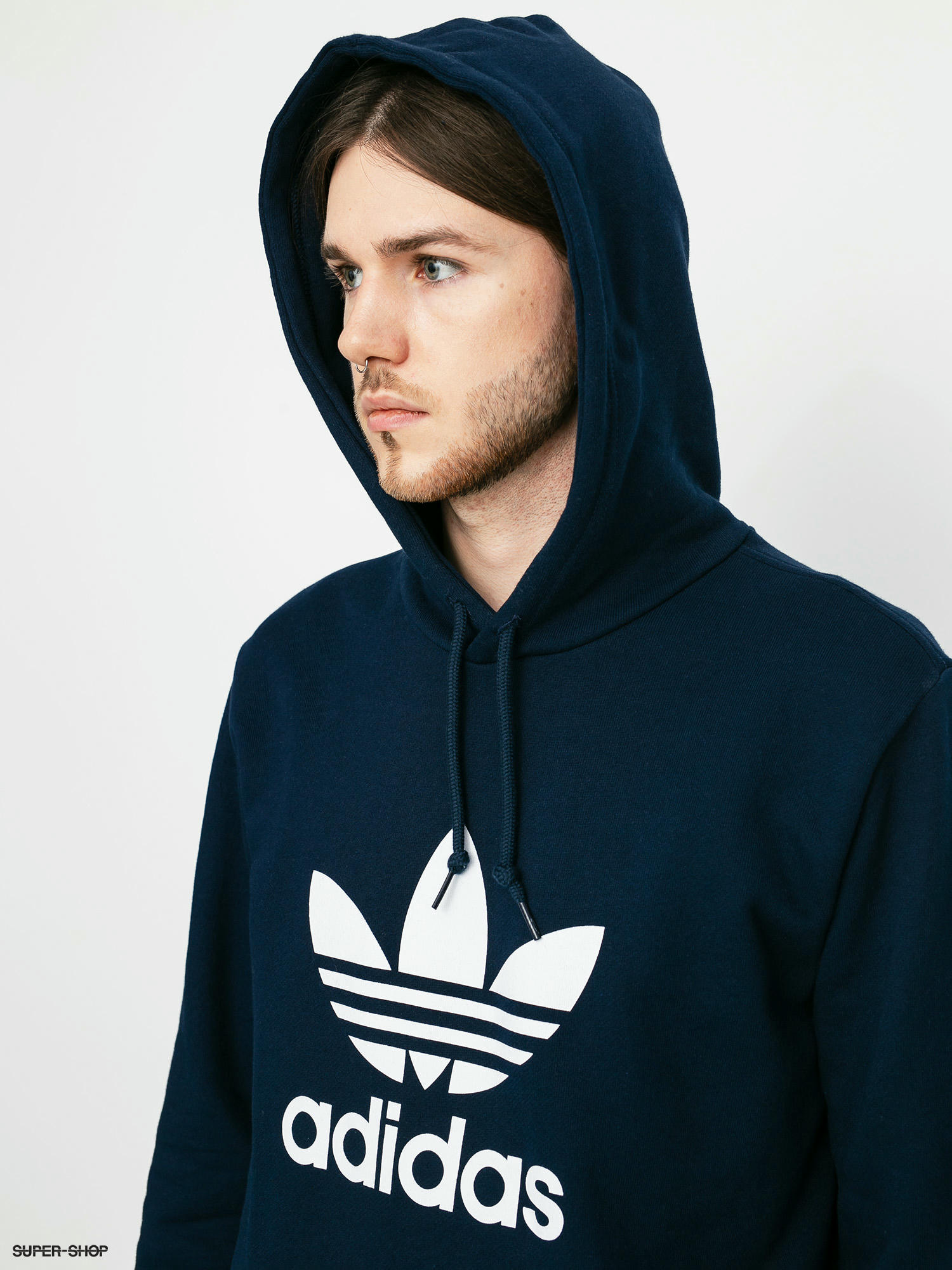 adidas originals mens trefoil hooded sweat collegiate