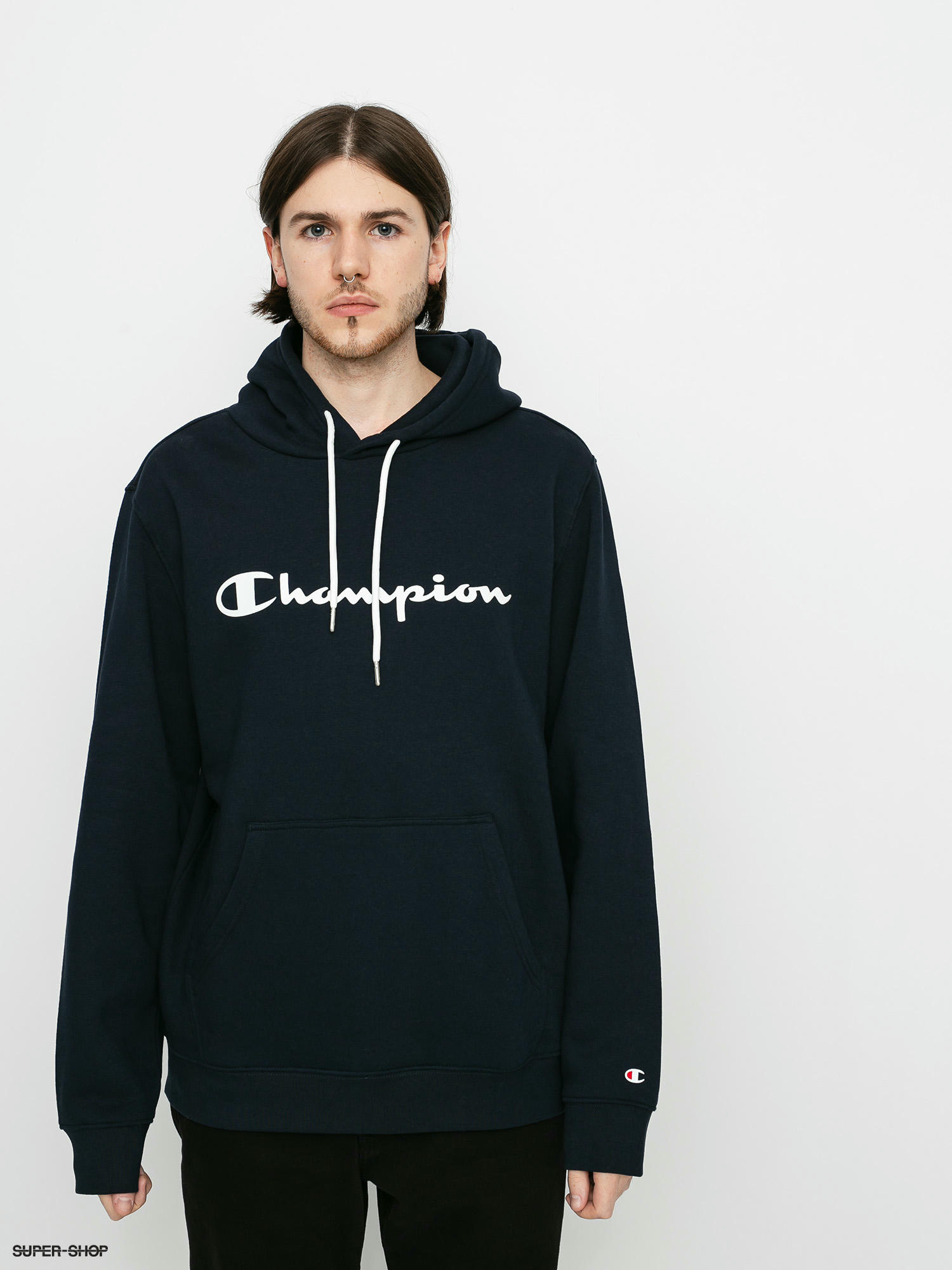 champion legacy tape hoodie white