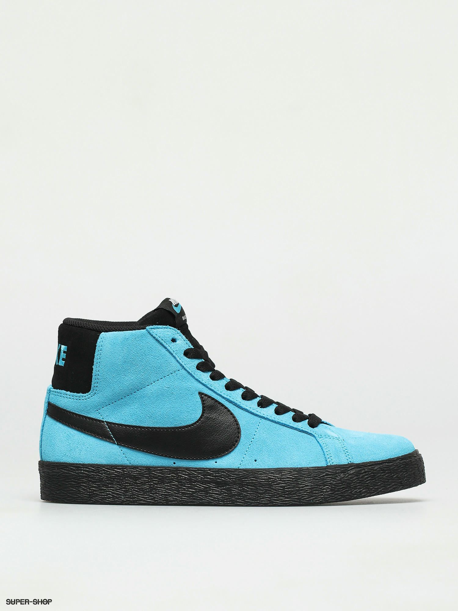 Nike Sb Zoom Blazer Mid Shoes Baltic Blue Black Baltic Blue White