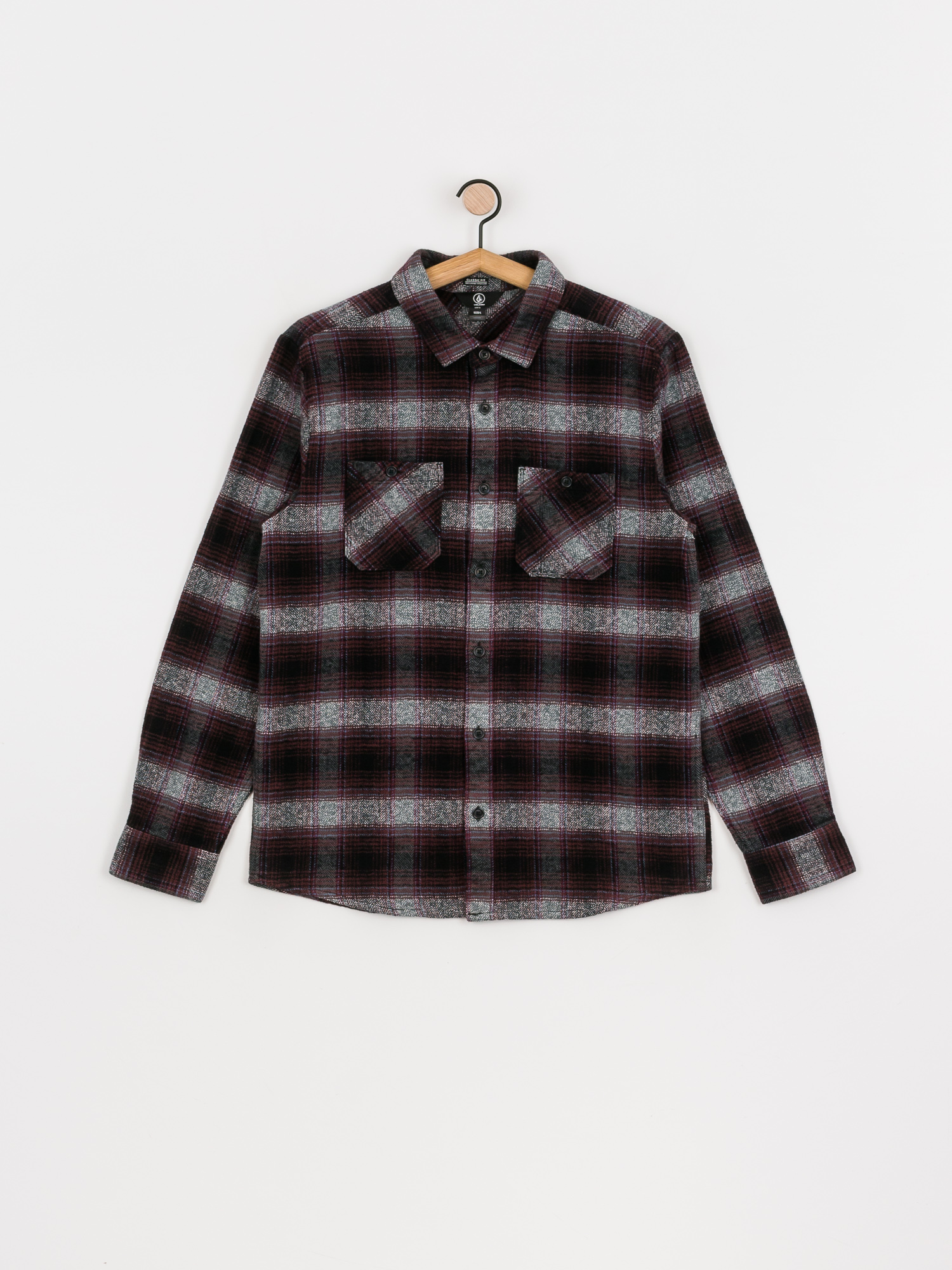 Volcom Quintin Flannel Ls Hemd (black)