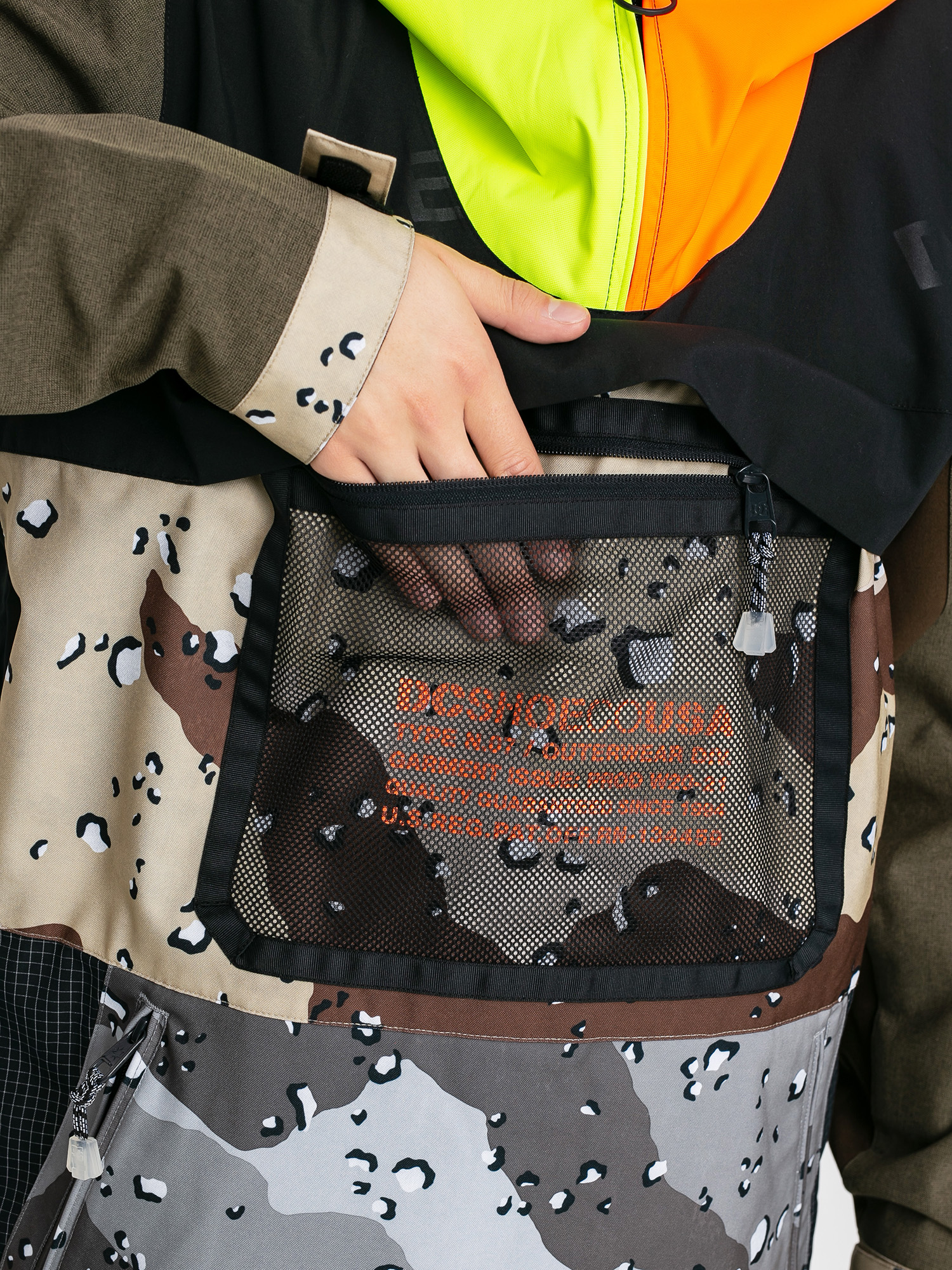 Mens DC Asap Anorak Se Snowboard jacket (repurpose multi camo/opticool)