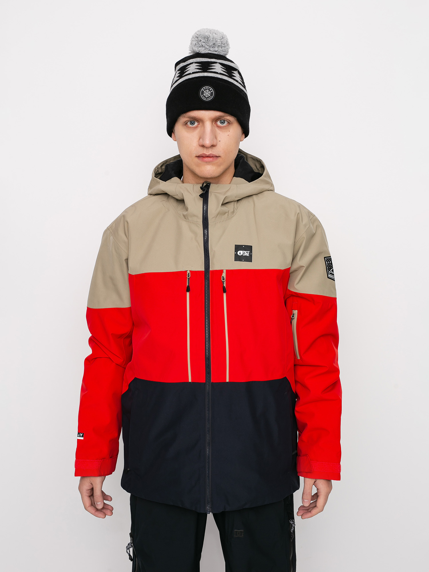 red mens snowboard jacket