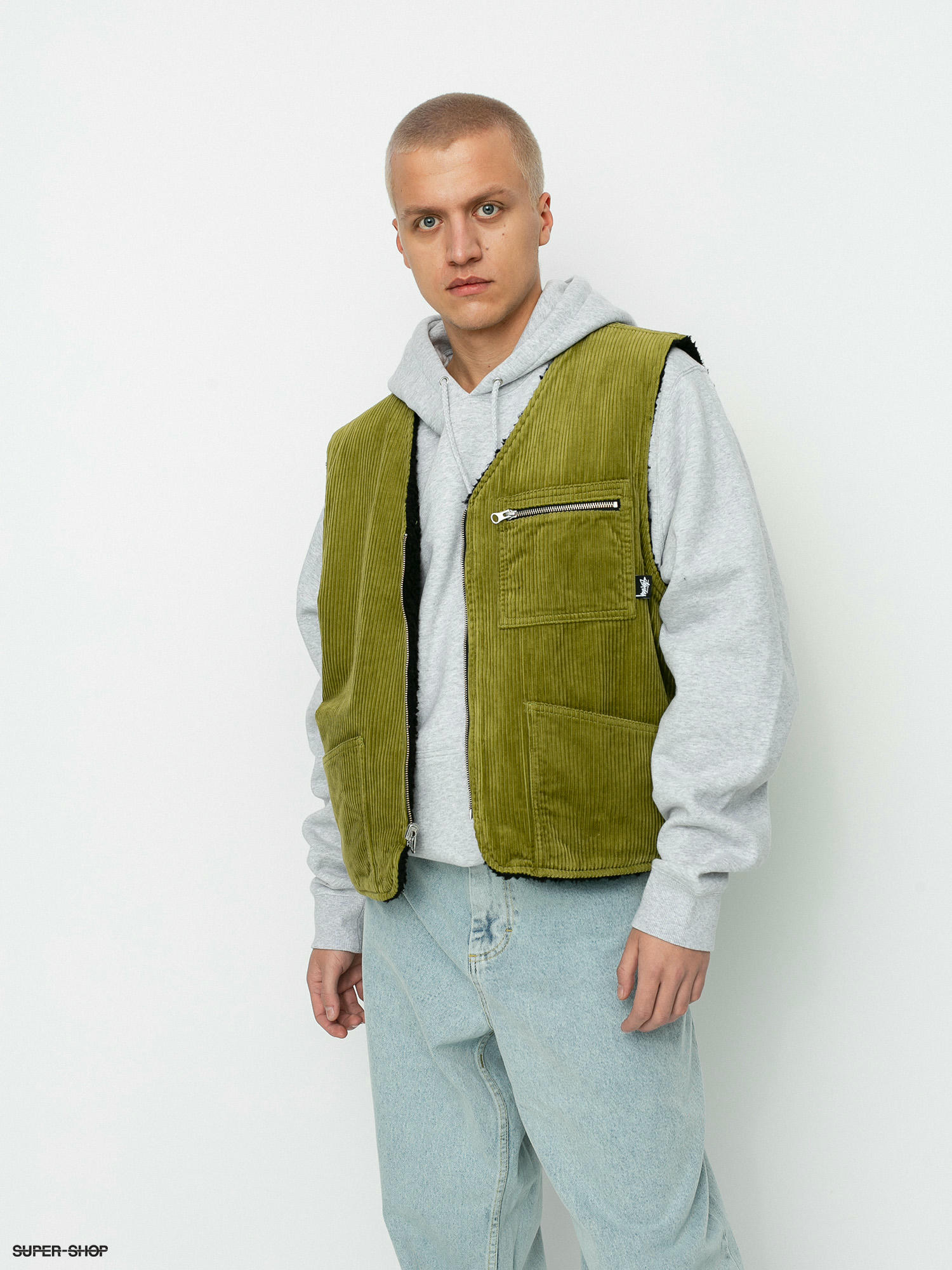 Stussy Wide Wale Reversible Jacket (green)