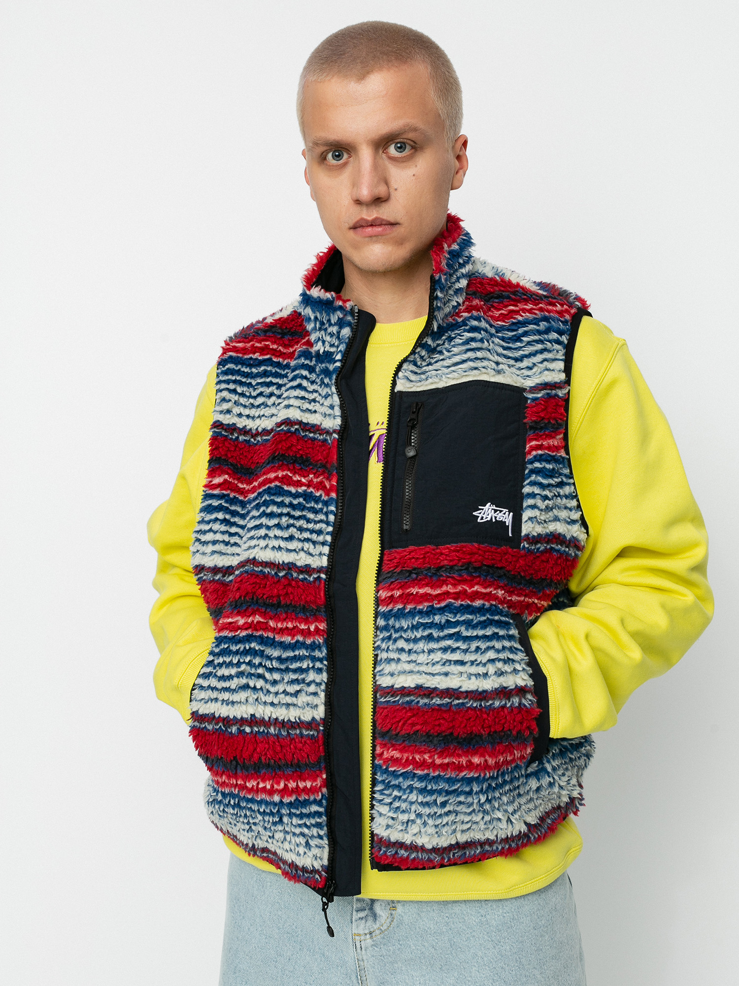 Stussy Striped Sherpa Jacket (multi)