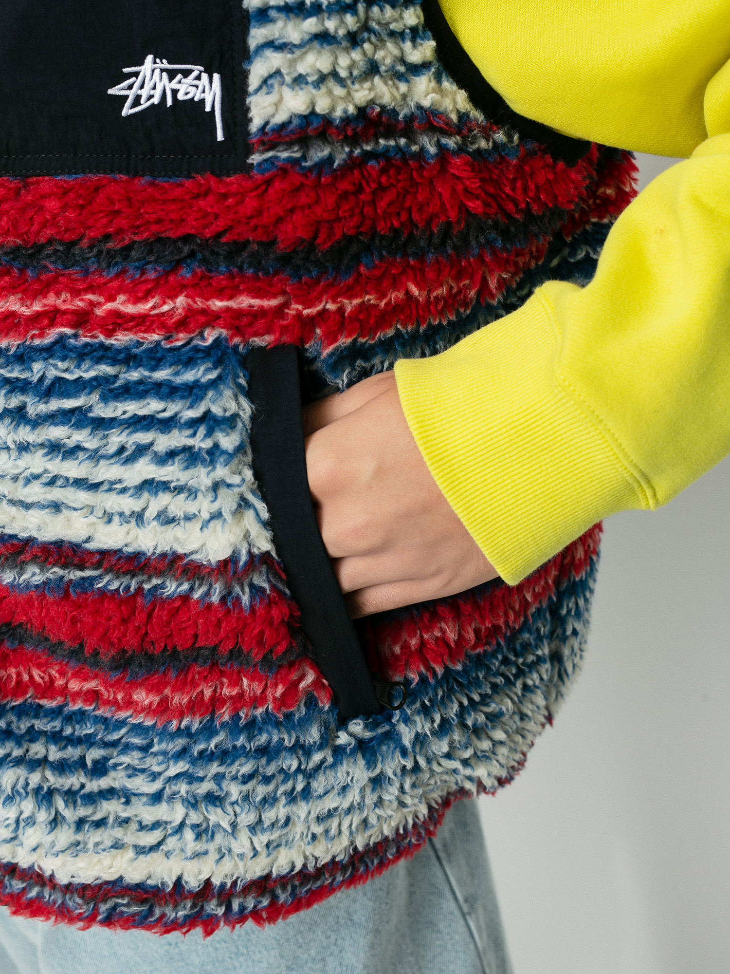 Stussy Striped Sherpa Jacket (multi)