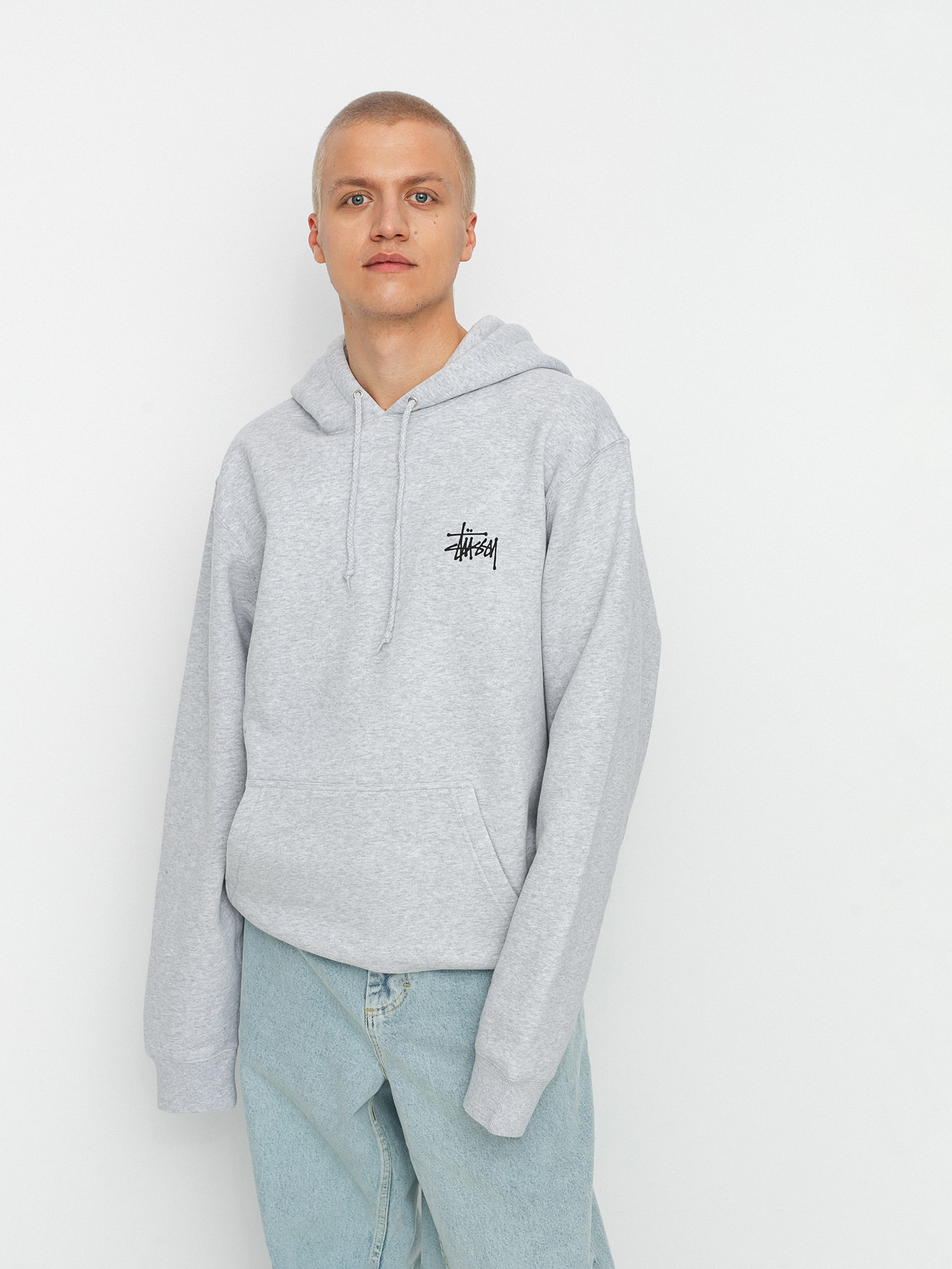 Stussy Basic HD Hoodie - grey (ash heather)
