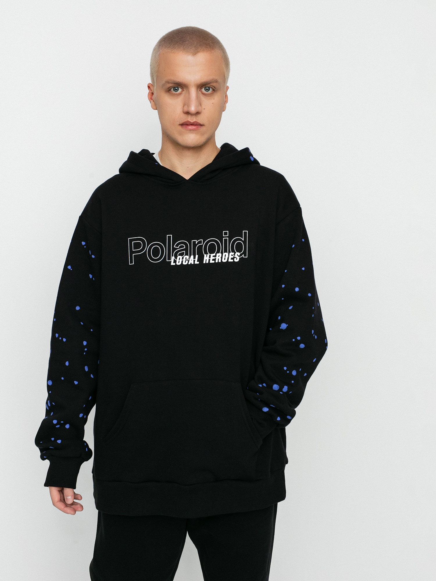 polaroid hoodie black