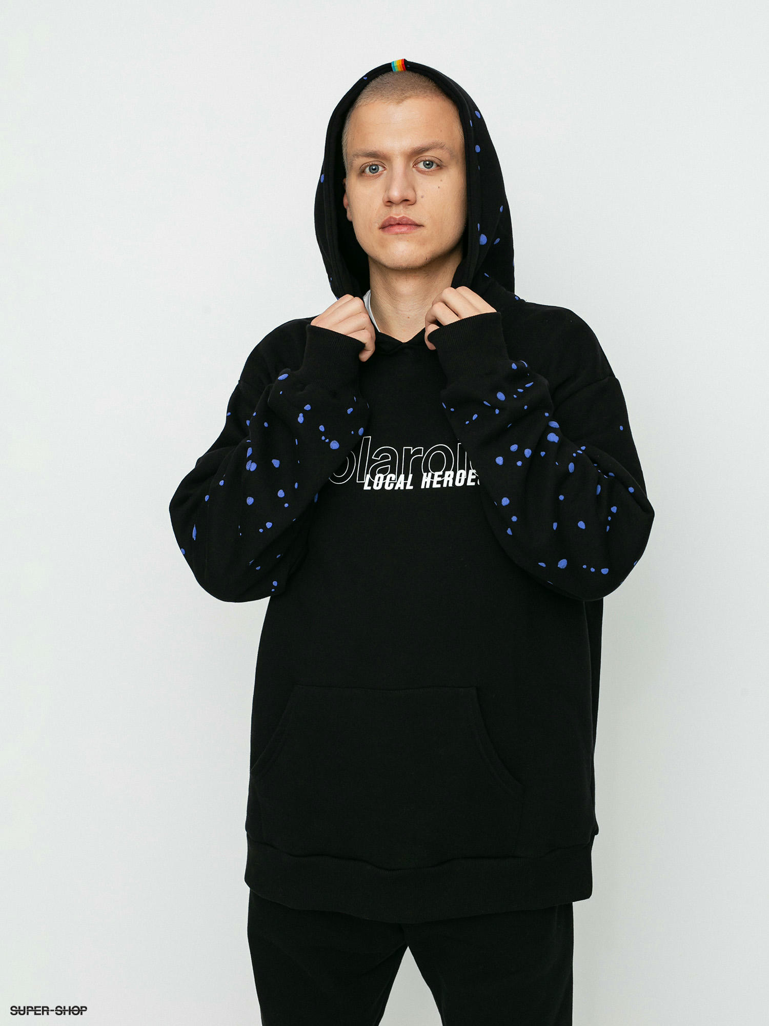 Black polaroid shop hoodie