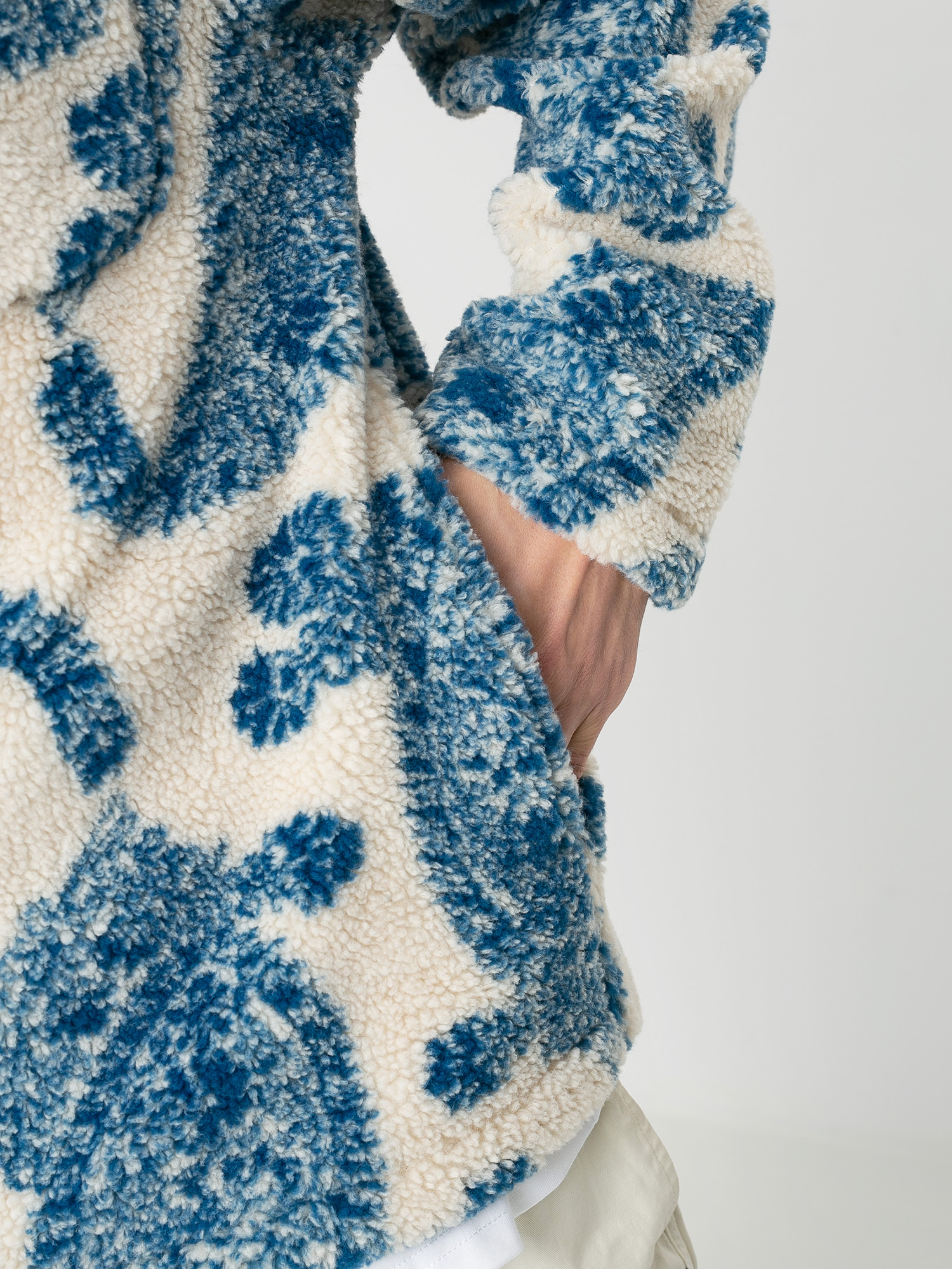 Stussy Big Paisley Full Zip Sherpa Jacke (natural)