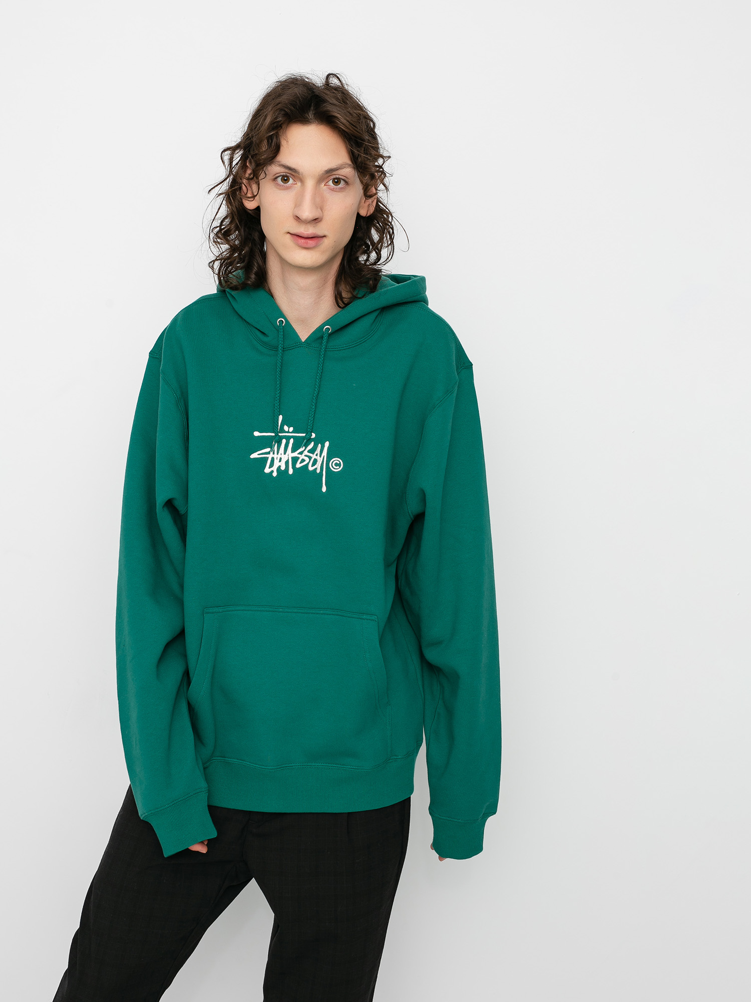 Stussy Copyright Stock App HD Hoodie (dark green)