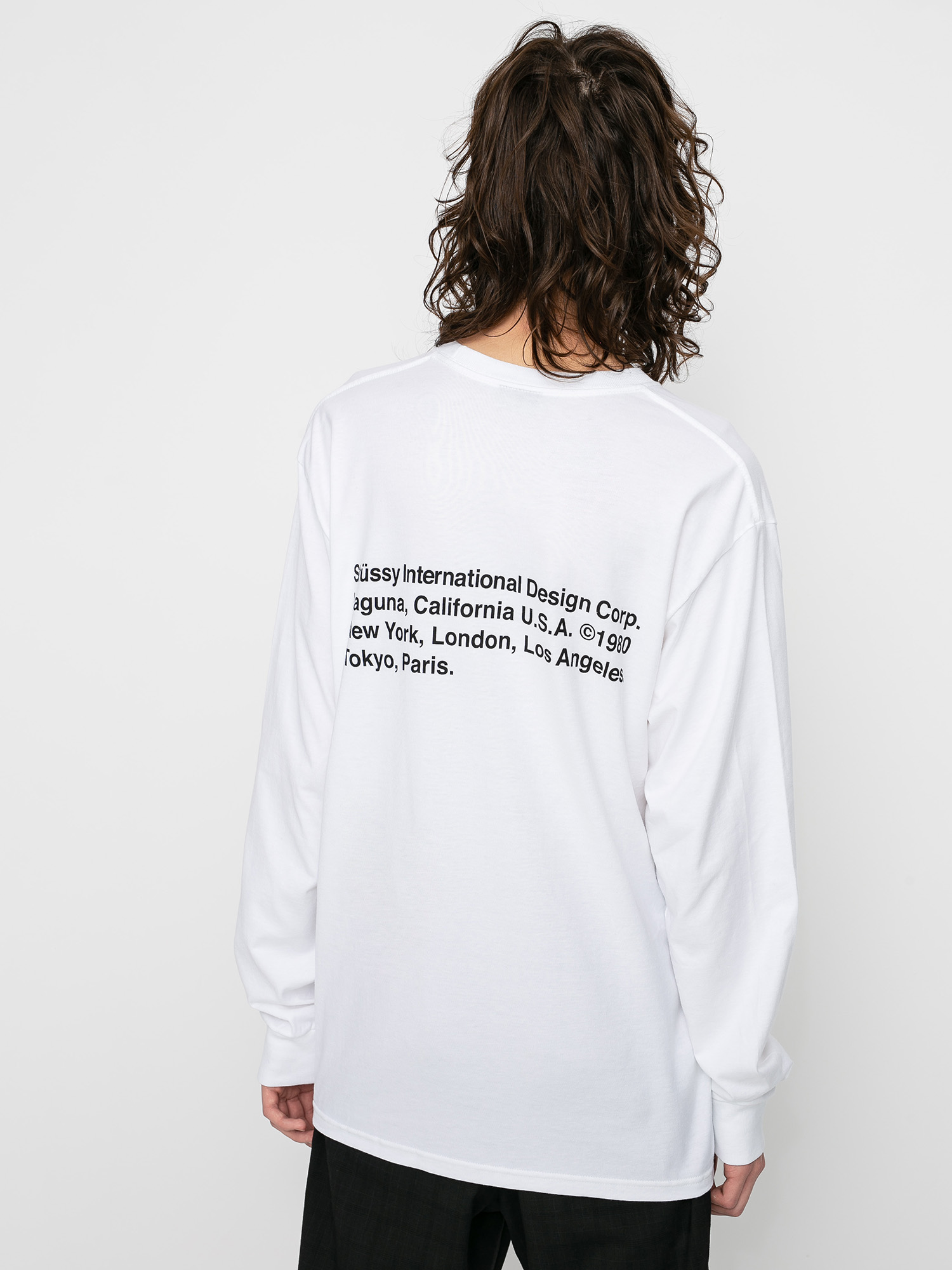 Stussy 8 Ball Corp Longsleeve (white)