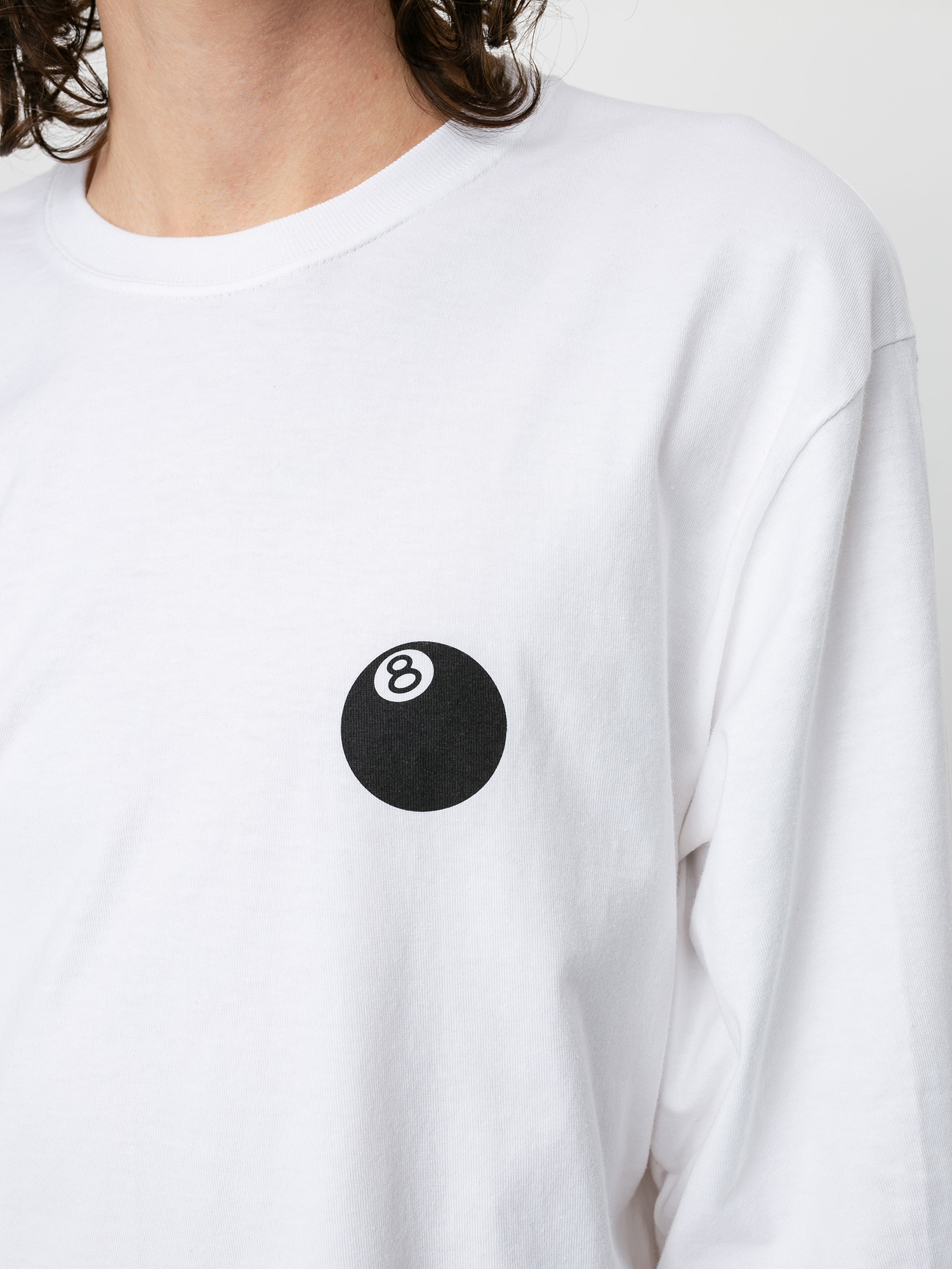 Stussy 8 Ball Corp Longsleeve (white)