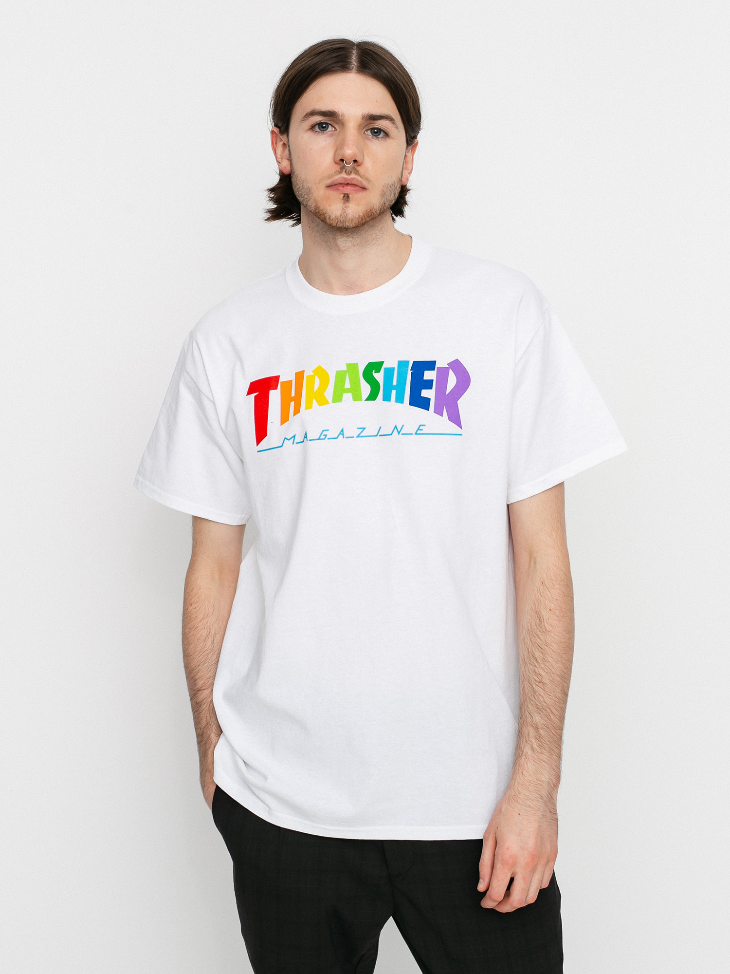 Thrasher Rainbow Mag T-shirt (white)
