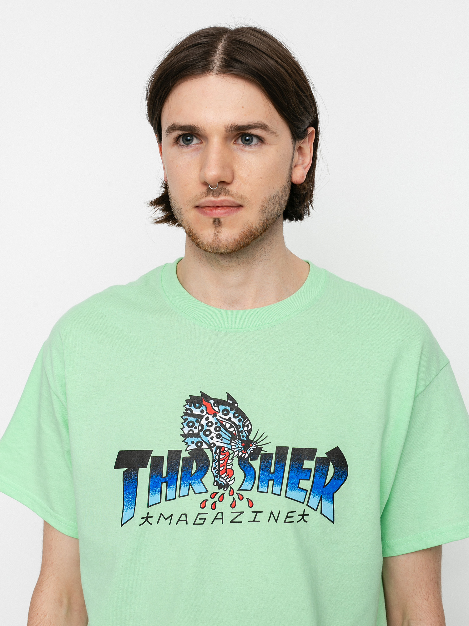 Thrasher Leopard Mag T-shirt green (mint)