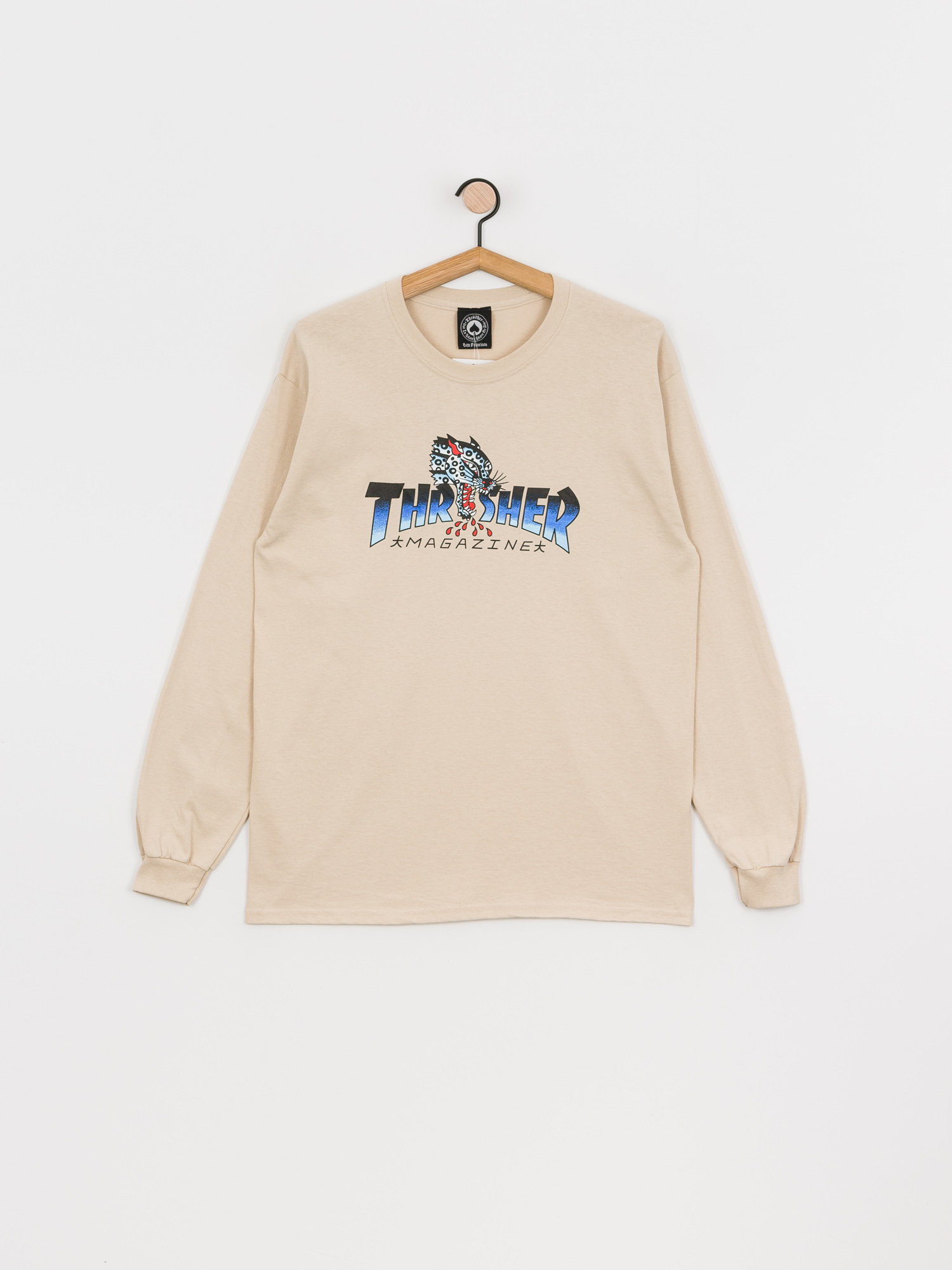 Thrasher Leopard Mag Longsleeve - beige (sand)