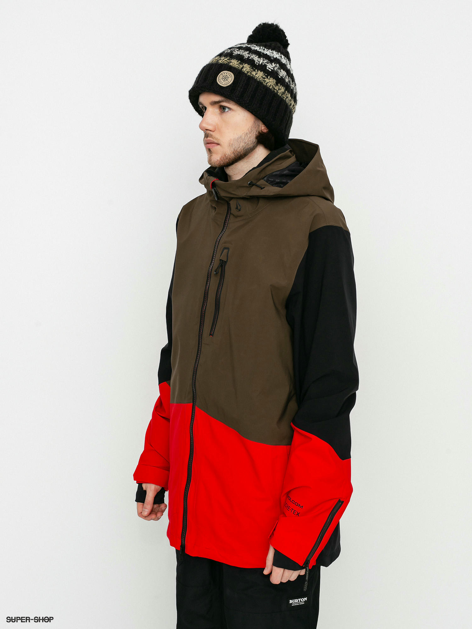 red mens snowboard jacket