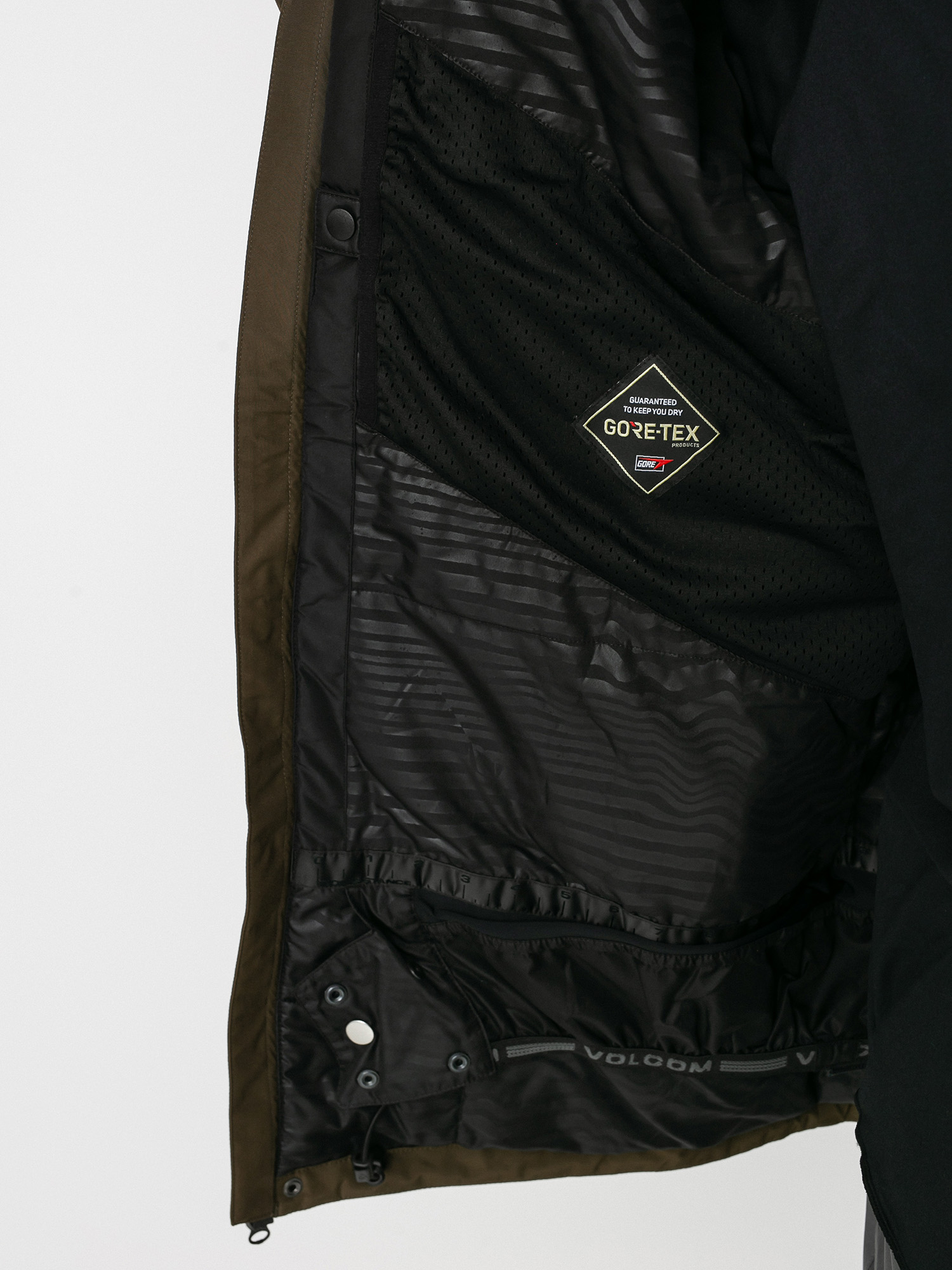 Mens Volcom Ten Ins Gore Tex Snowboard jacket (black military)