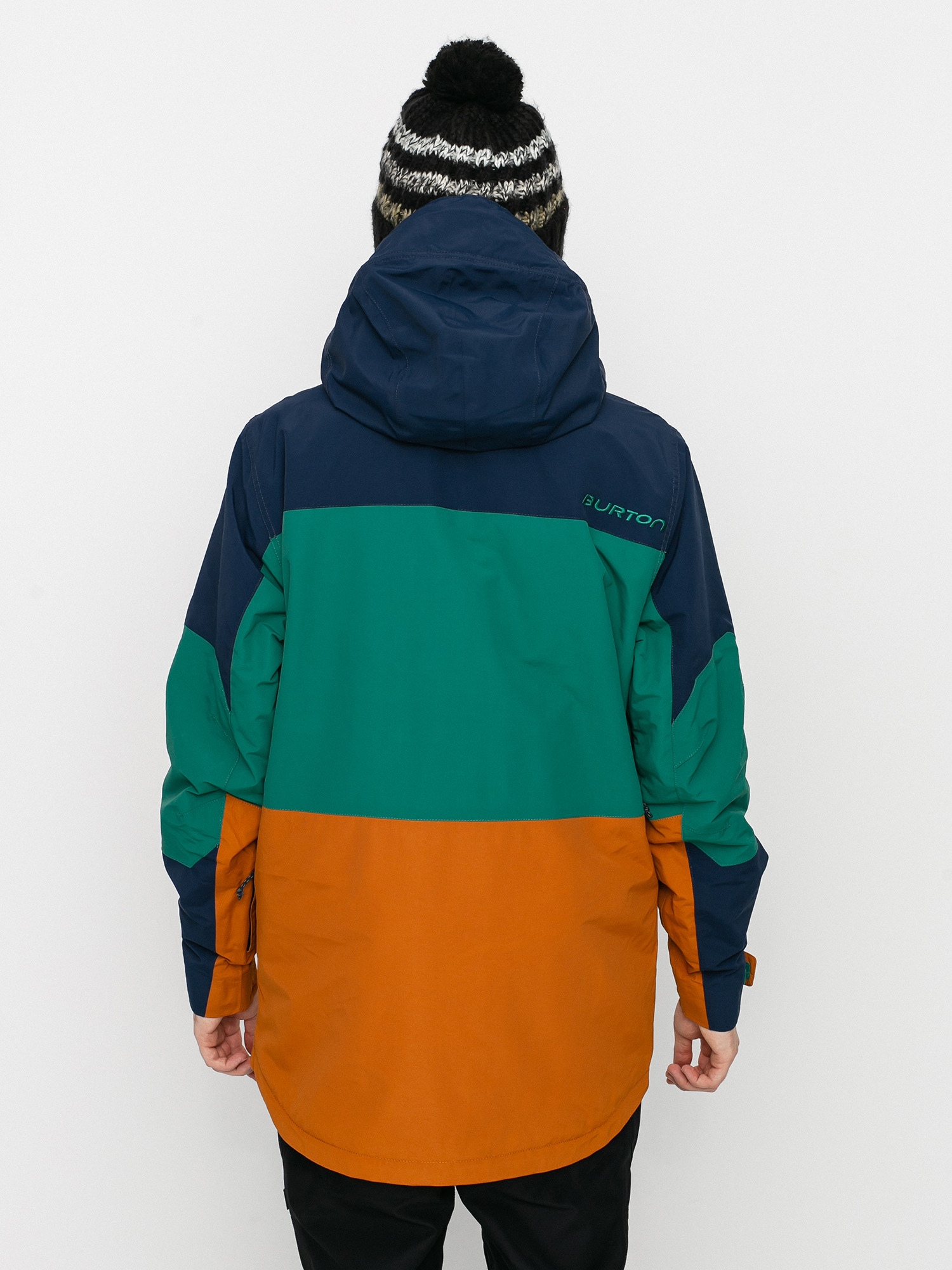 Mens Burton Breach Insulated Snowboard jacket (dress blue/antique green/true penny)