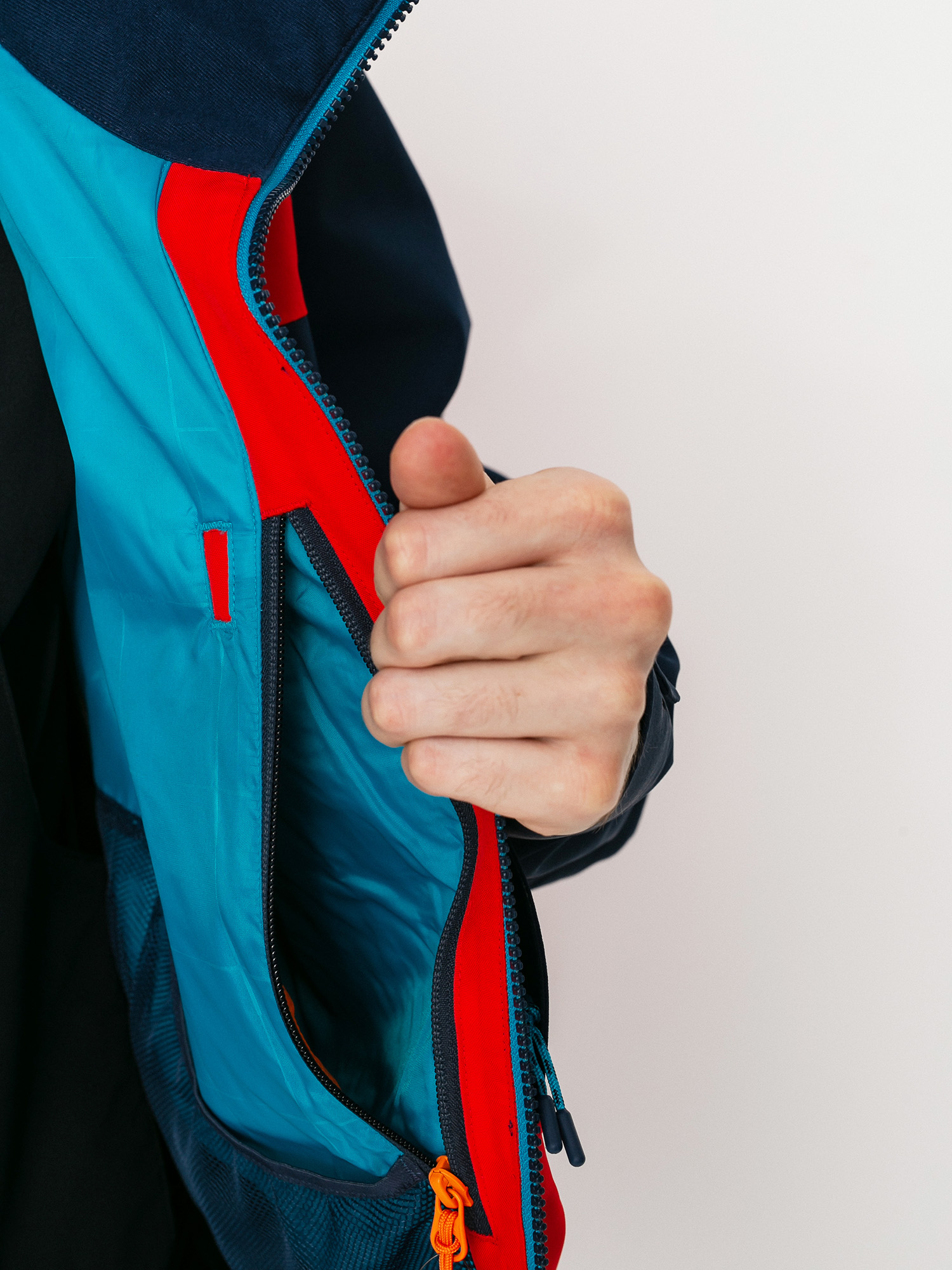 Mens Burton Gore Tex Radial Insulated Snowboard jacket (flame scarlet/dress blue)