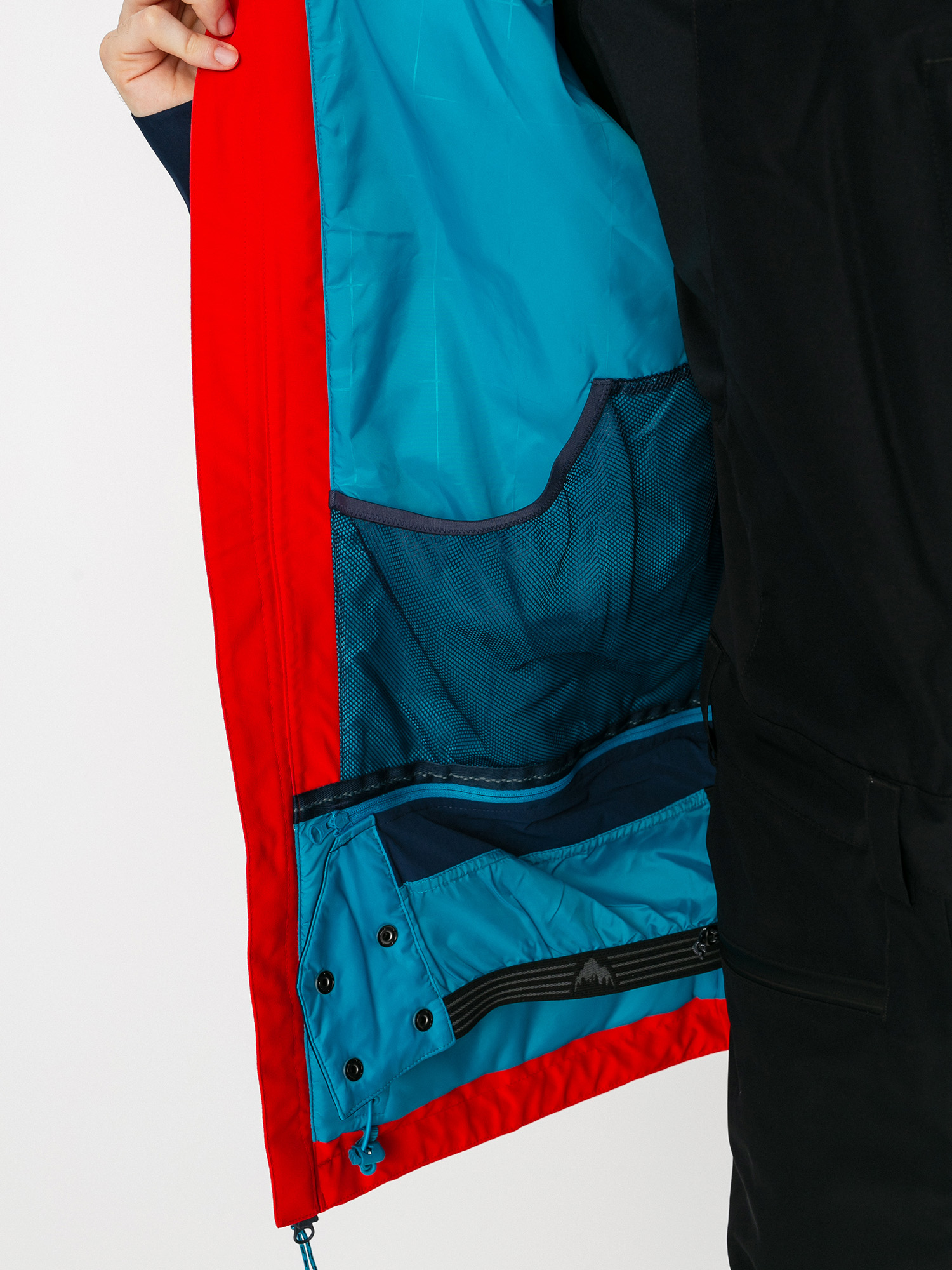 Mens Burton Gore Tex Radial Insulated Snowboard jacket (flame scarlet/dress blue)